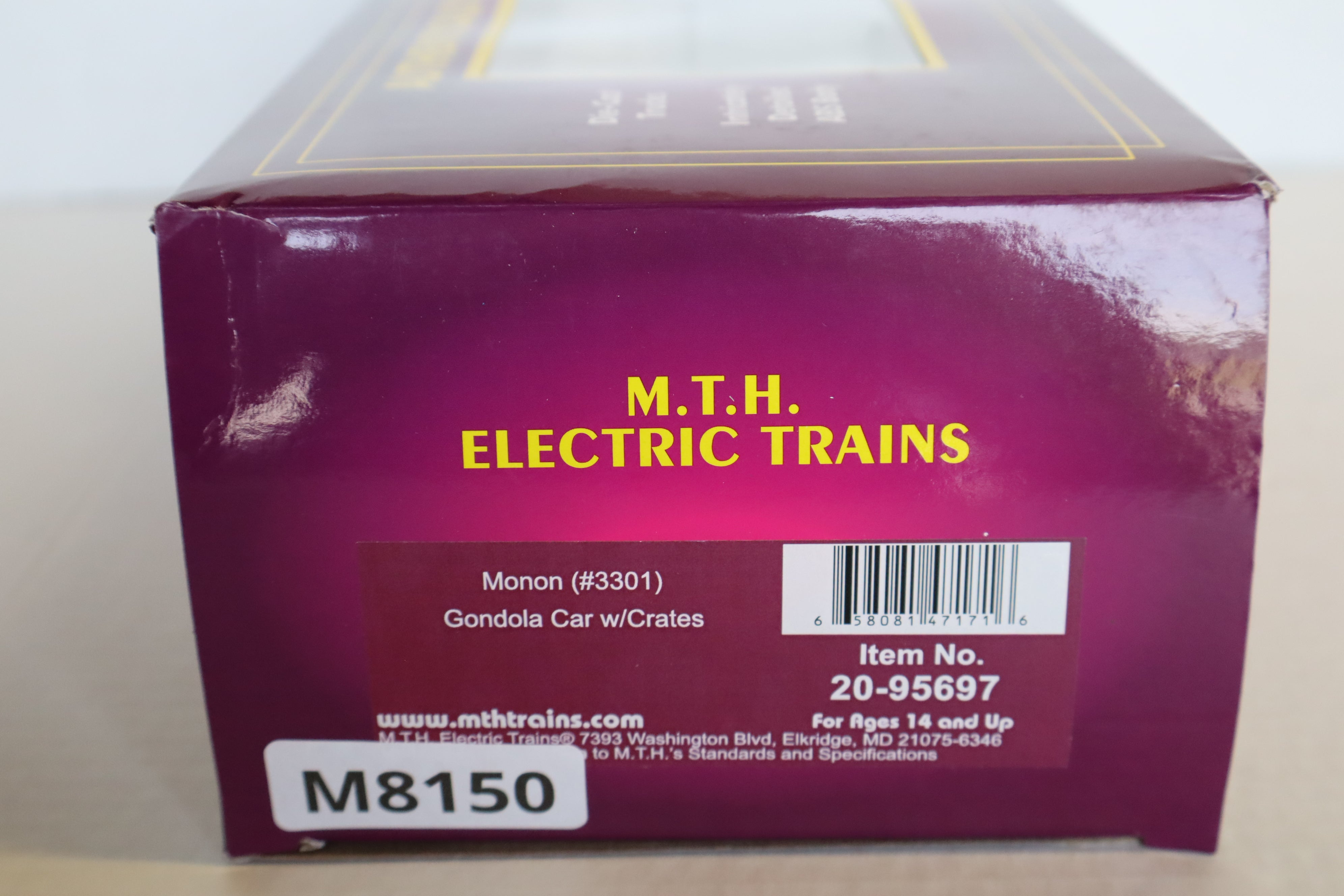 MTH 20-95697 Monon #3301 Gondola Car w/ Crates-Second hand-M8150