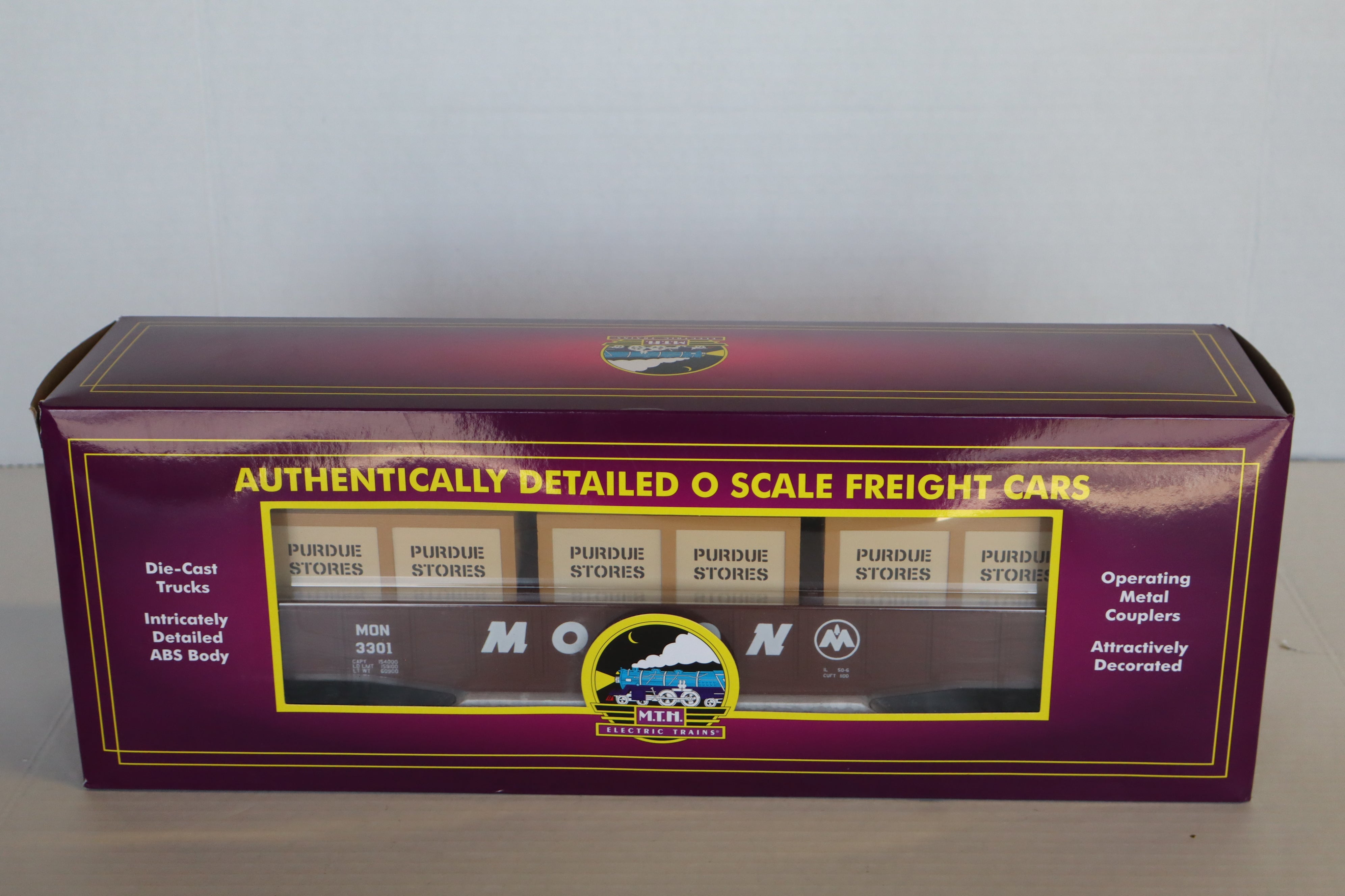 MTH 20-95697 Monon #3301 Gondola Car w/ Crates-Second hand-M8150