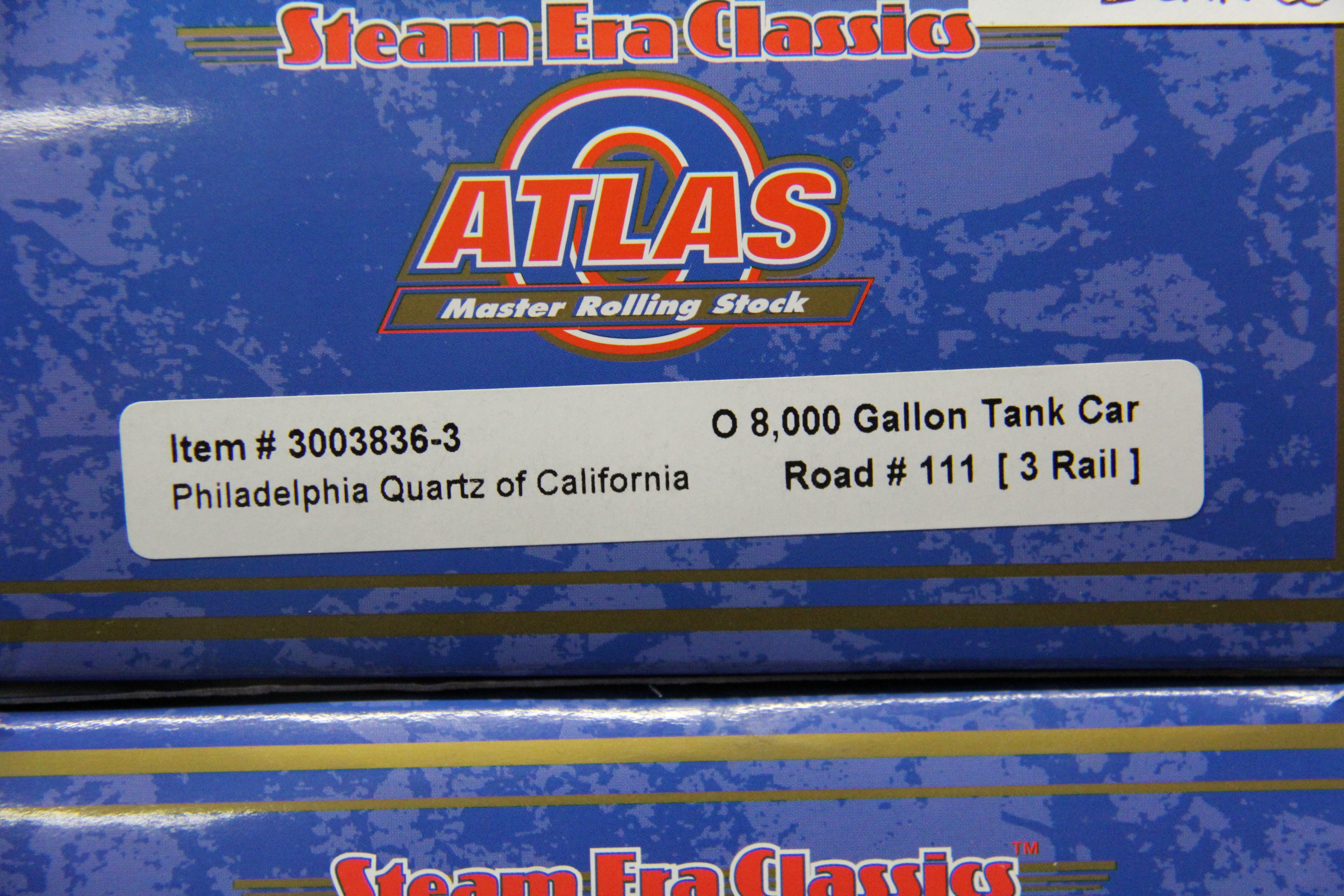 Atlas #3003836-3,-4 "Philadelphia Quartz of California" 8,000 Gallon Tank-2 Car Set-Second hand-M4886