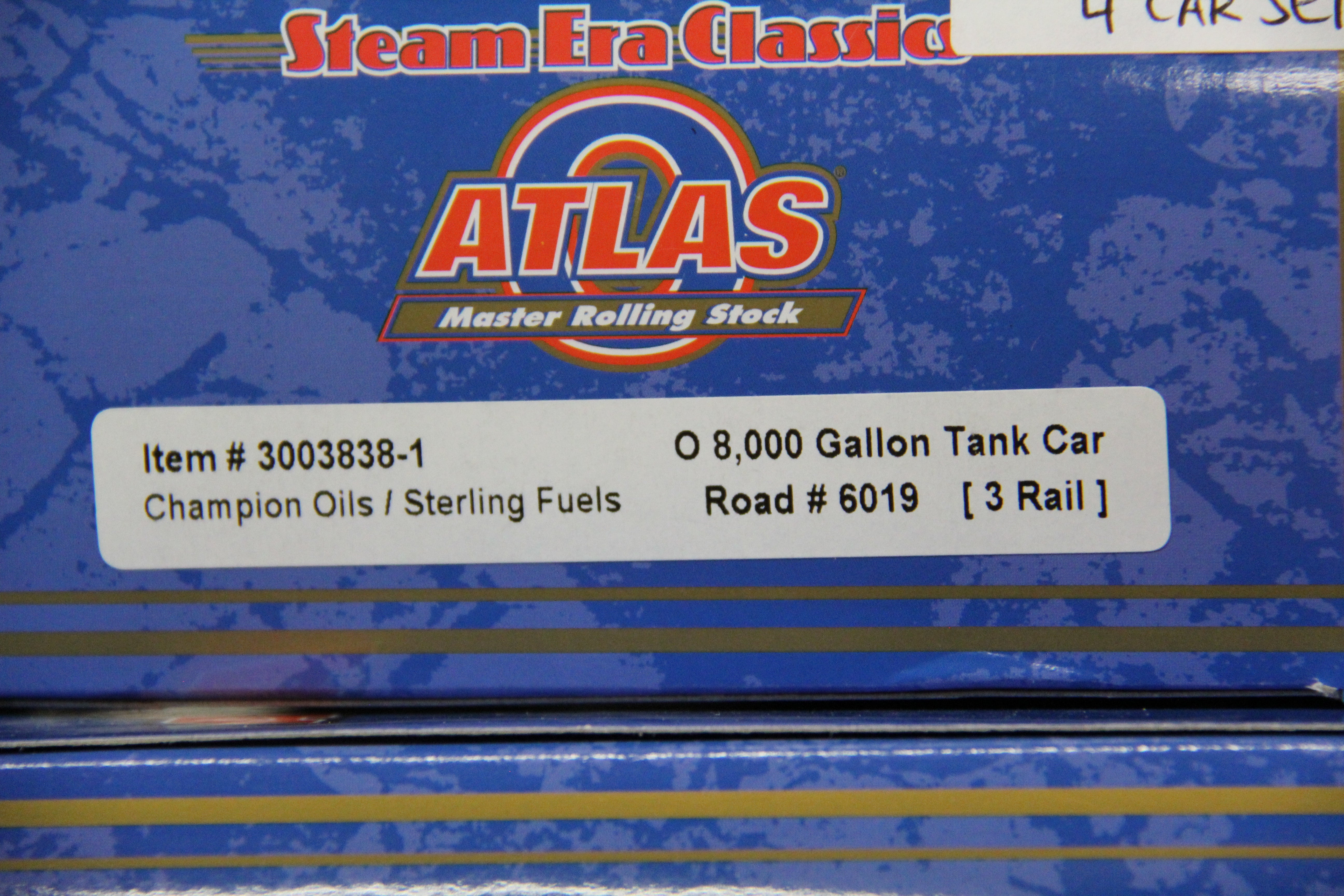 Atlas #3003838-1,-2,-3,-4 Champion Oils/Sterling Fuels 8,000 Gallon Tank Car-4 Car Set-Second hand-M4892