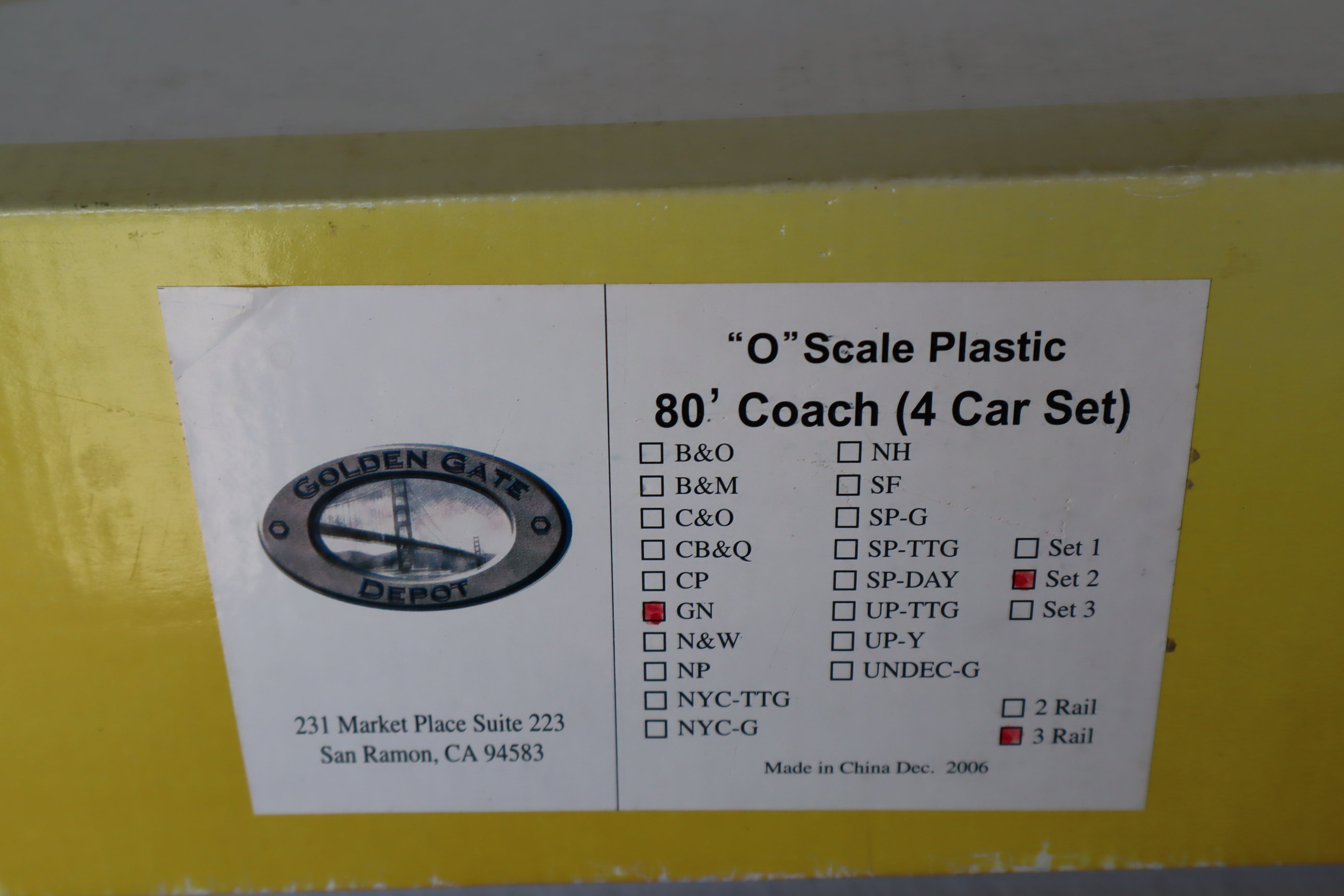 2006 Golden Gate Great Northern 80' Coach 4 Set-Second hand-M8158
