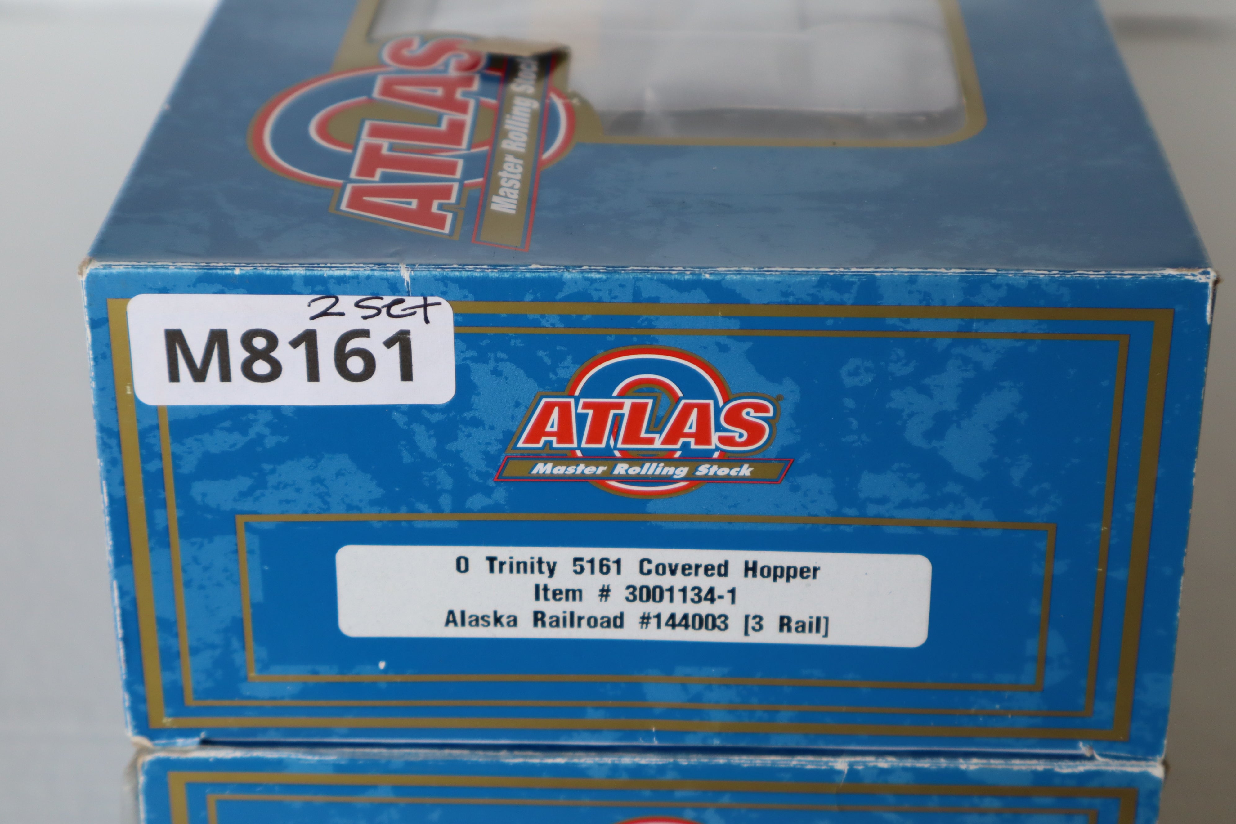 Atlas #3001134-1 & 3001134-3 Alaska Railroad Trinity 5161 Covered Hopper 2 Set-Second hand-M8161
