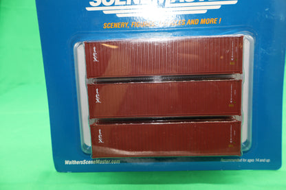 Walthers HO 949-18255 - SceneMaster - 40' Hi Cube Corrugated Container "TEX" (3 Pack)