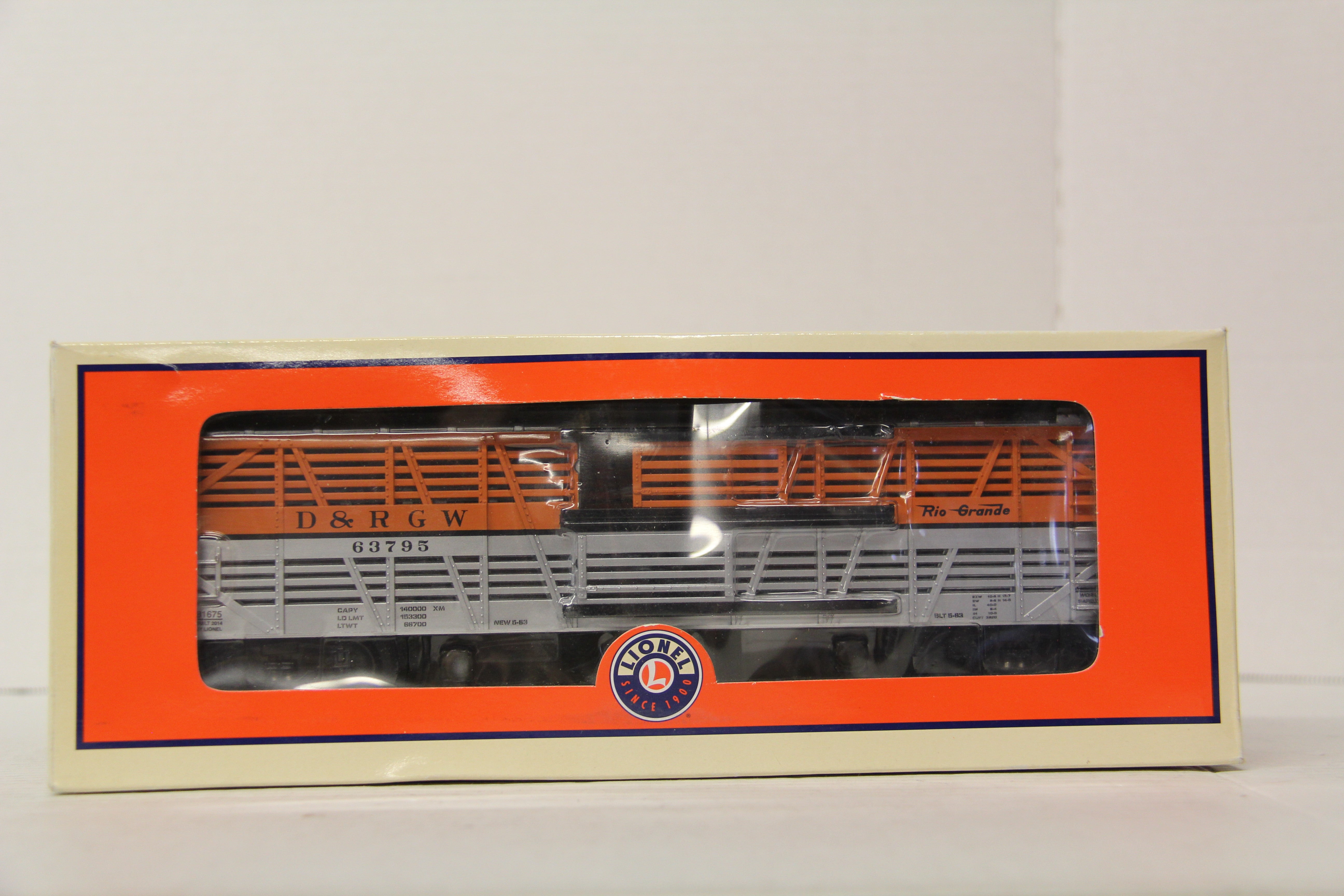 Lionel 6-81675 D&RGW Bi-Level Stock Car #63795-Second hand-M6723