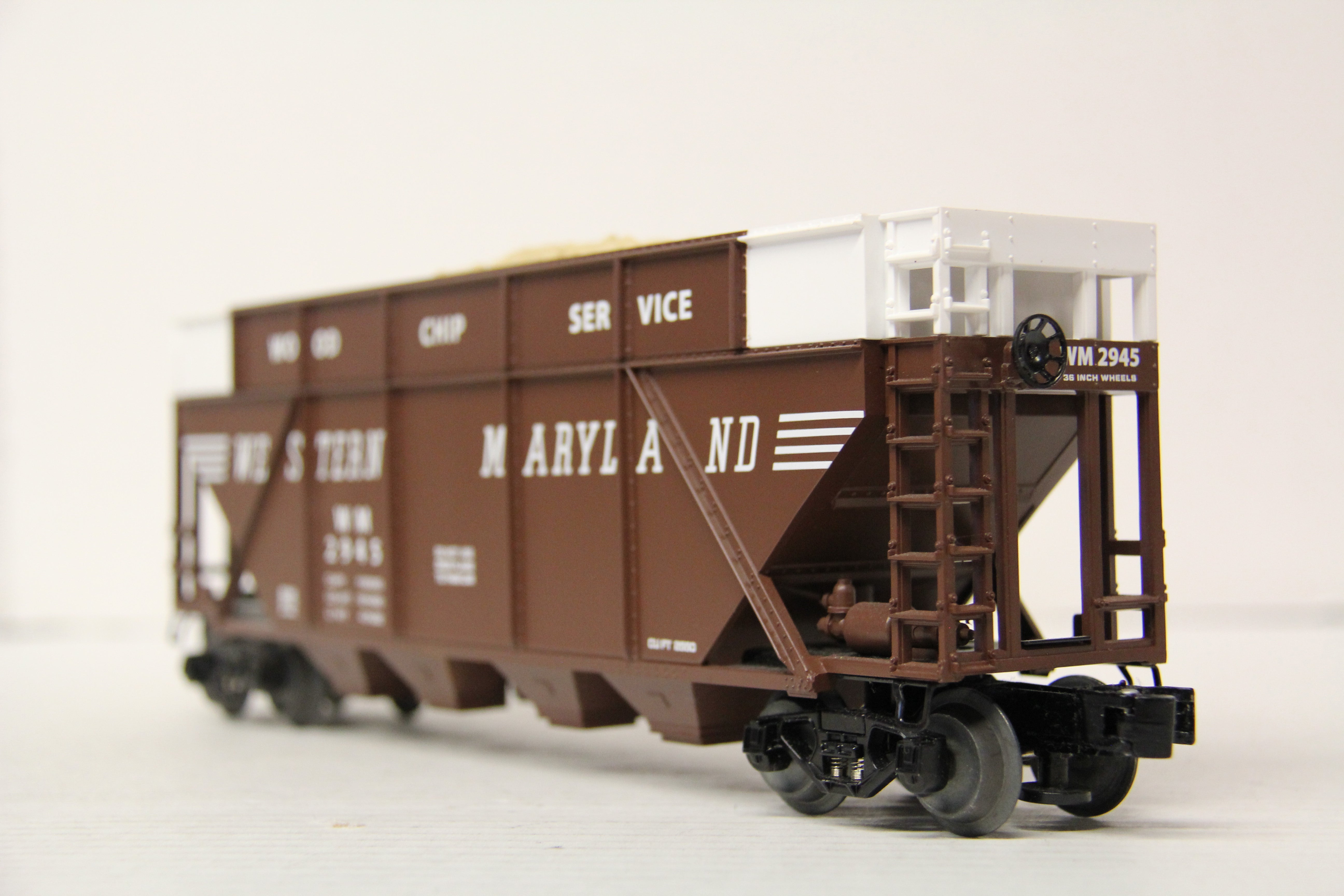 Lionel 6-82344 Western Maryland Woodchip hopper with Load #2945-Second hand-M6724