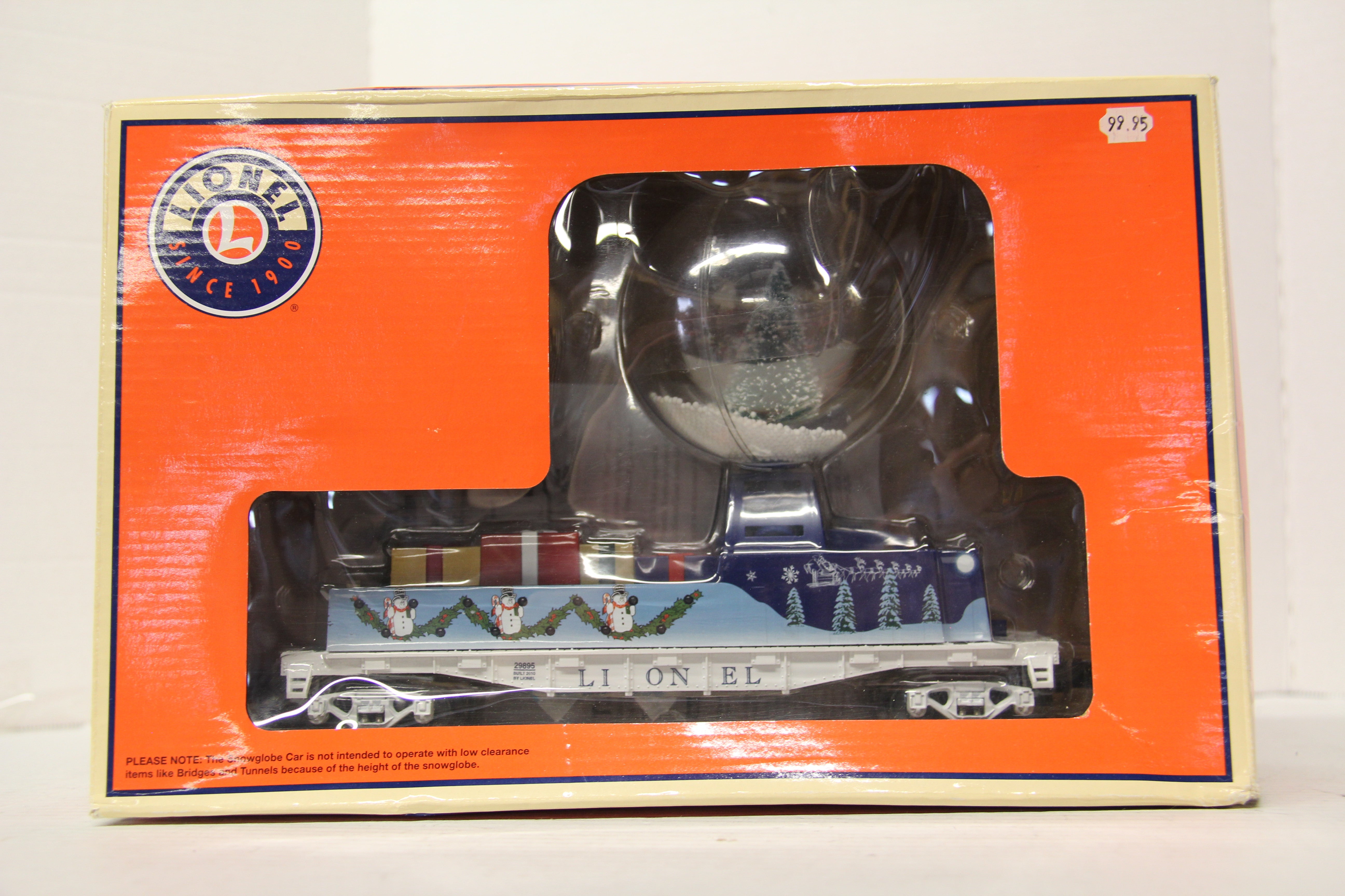 Lionel 6-29895 Christmas Snowglobe Flatcar-Second hand-M6726