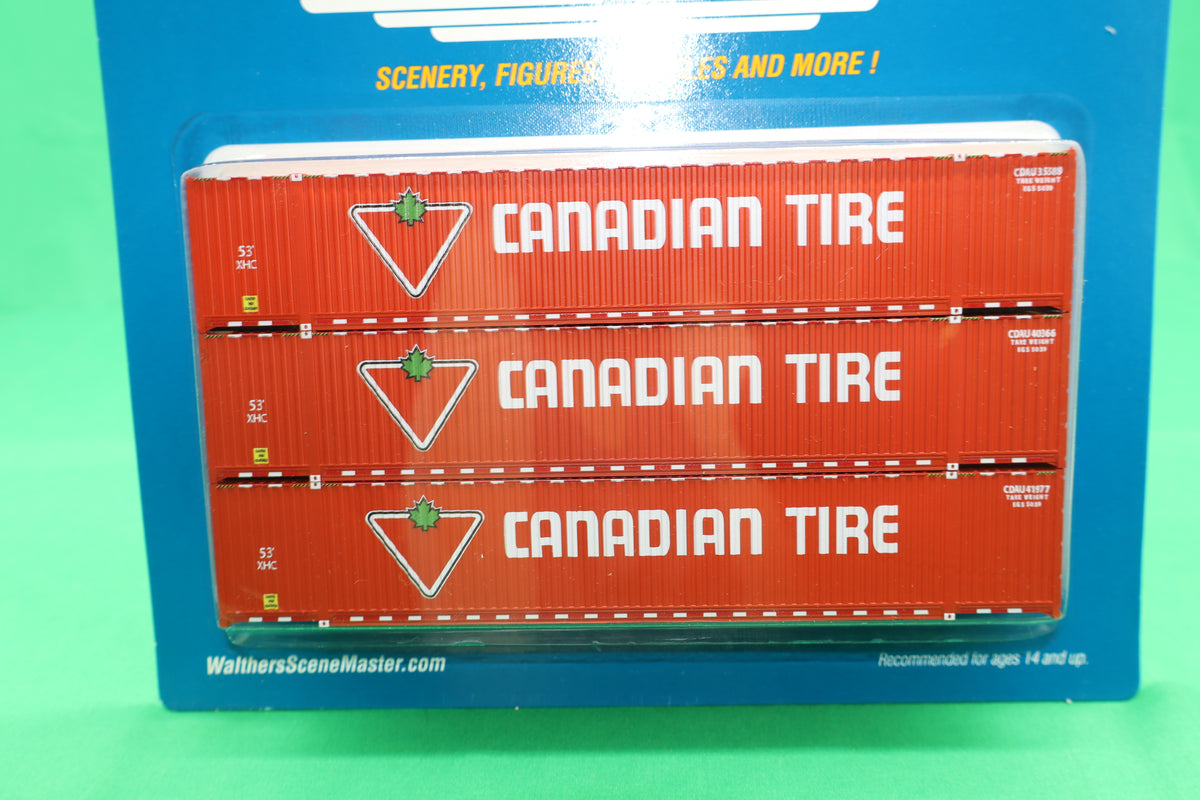 Walthers HO 949-18500 - SceneMaster - 53' Corrugated Container "Canadian Tire" (3 Pack)