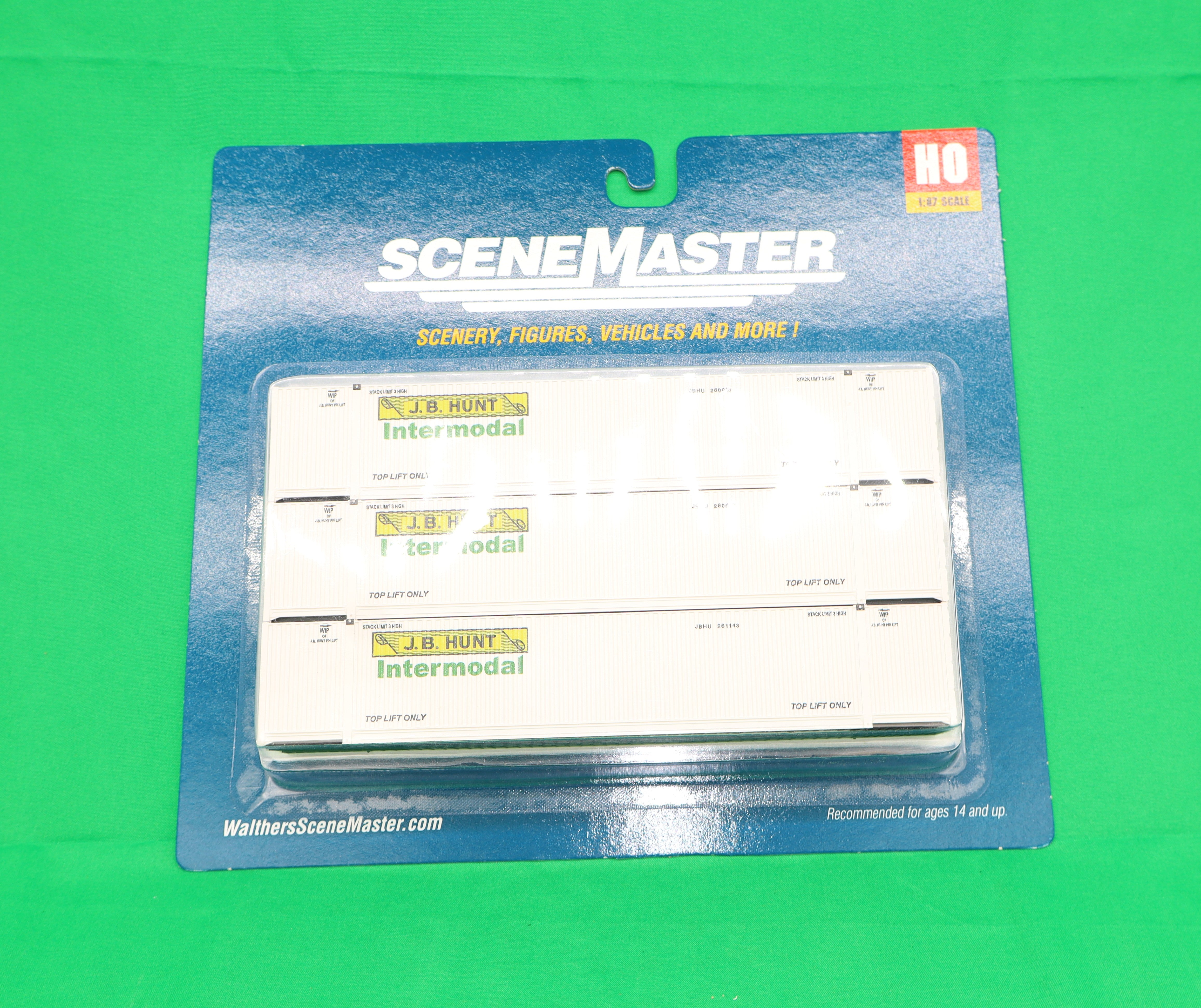Walthers HO 949-18504 - SceneMaster - 53' Corrugated Container "JB Hunt" (3 Pack)