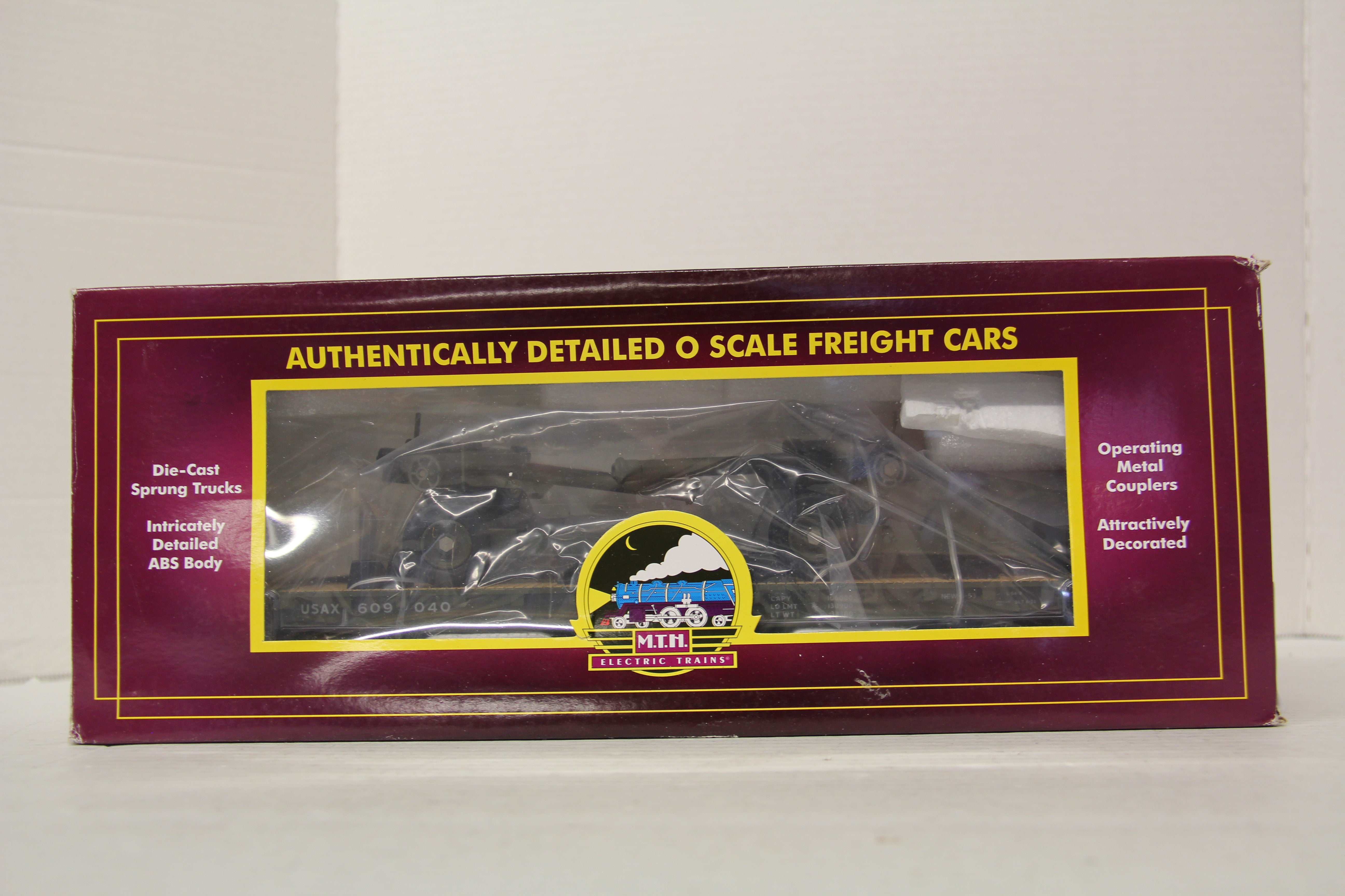 MTH 20-95347 US Army Flat Car w/ (2) 105mm Howitzers-Second hand-M6731
