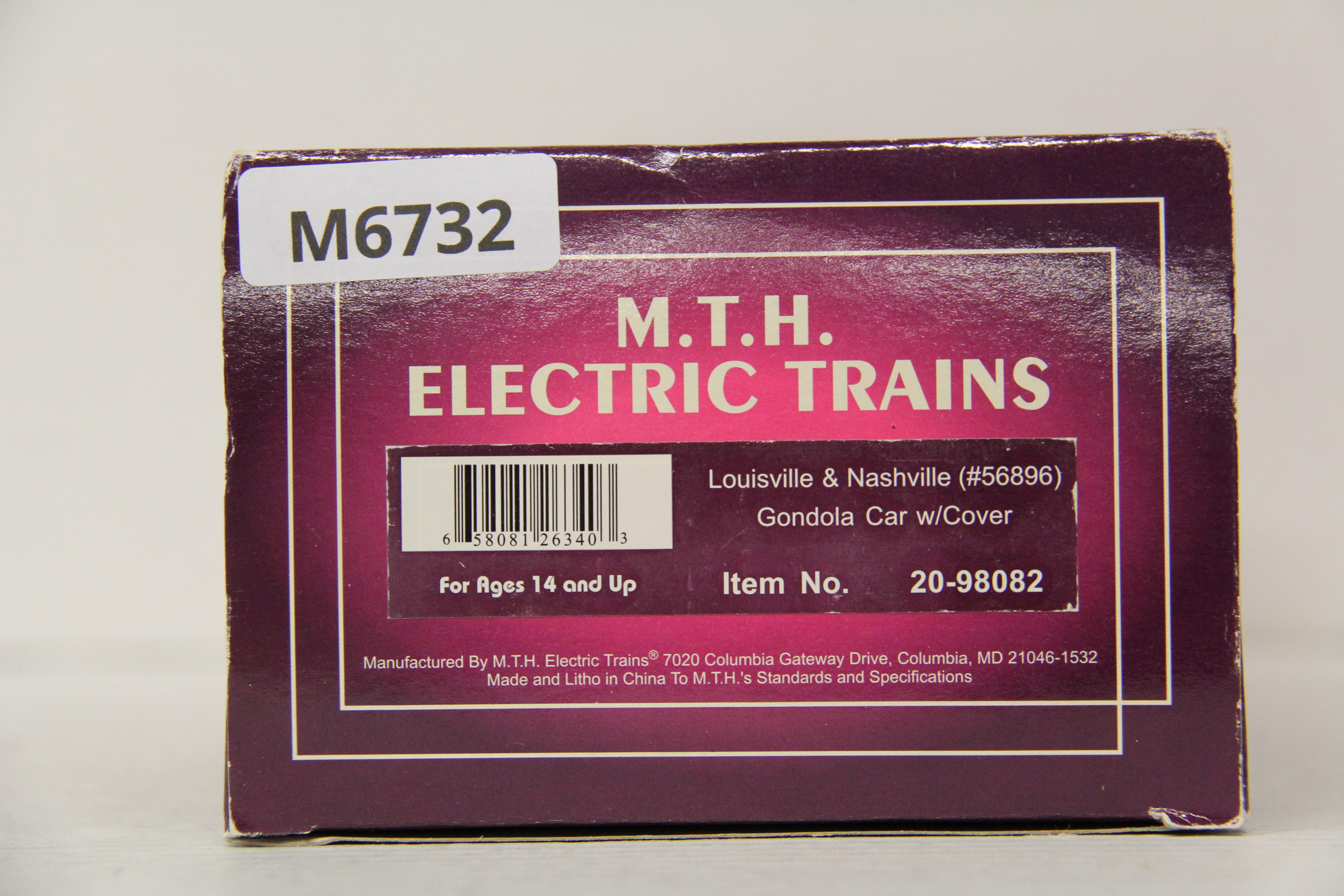 MTH 20-98082 Louisville & Nashville Gondola Car w/ Cover-Second hand-M6732