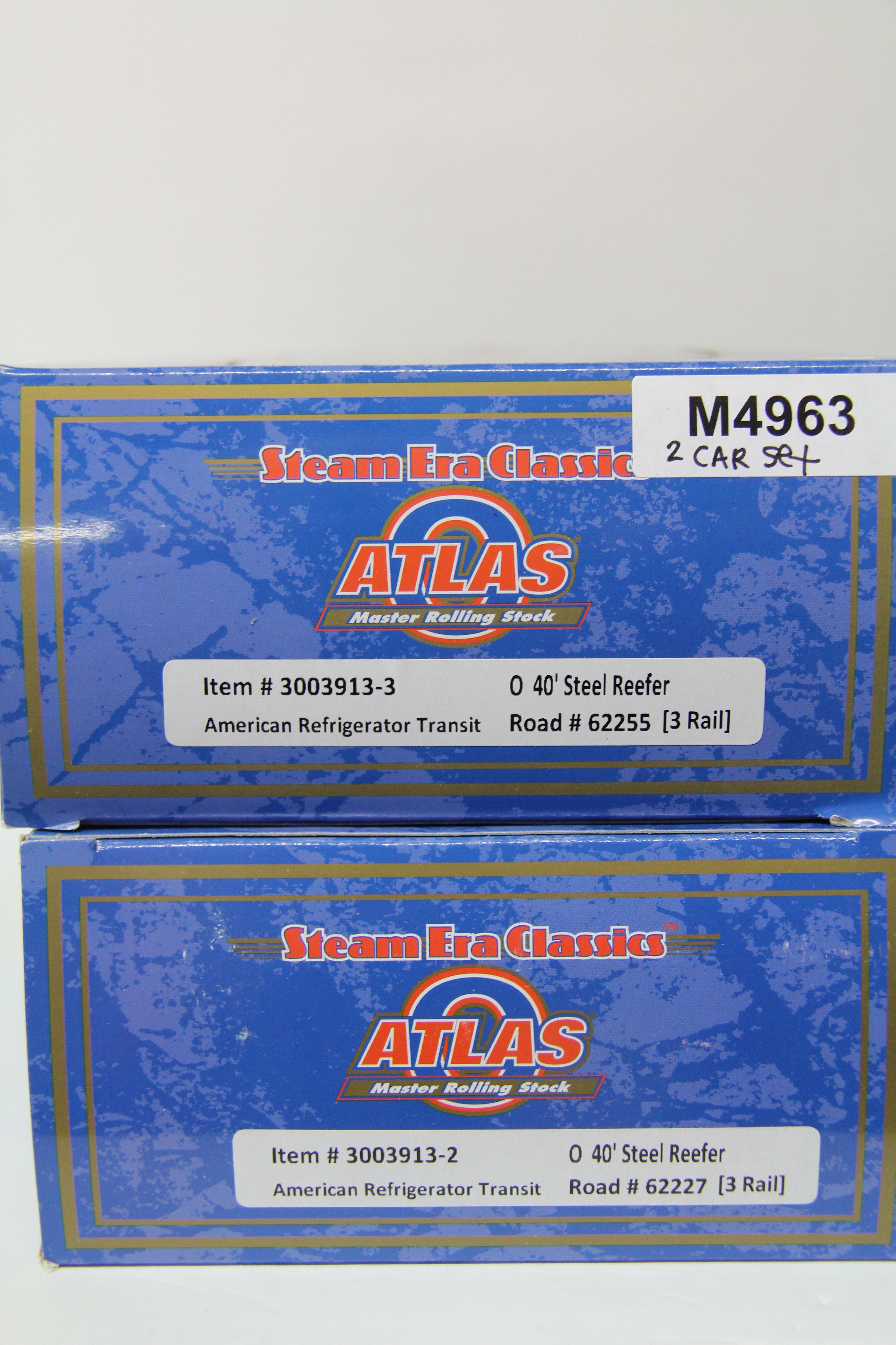 Atlas #3003913-2,-3 American Refrigerator Transit 40' Steel Reefer-2 Car Set-Second hand-M4963