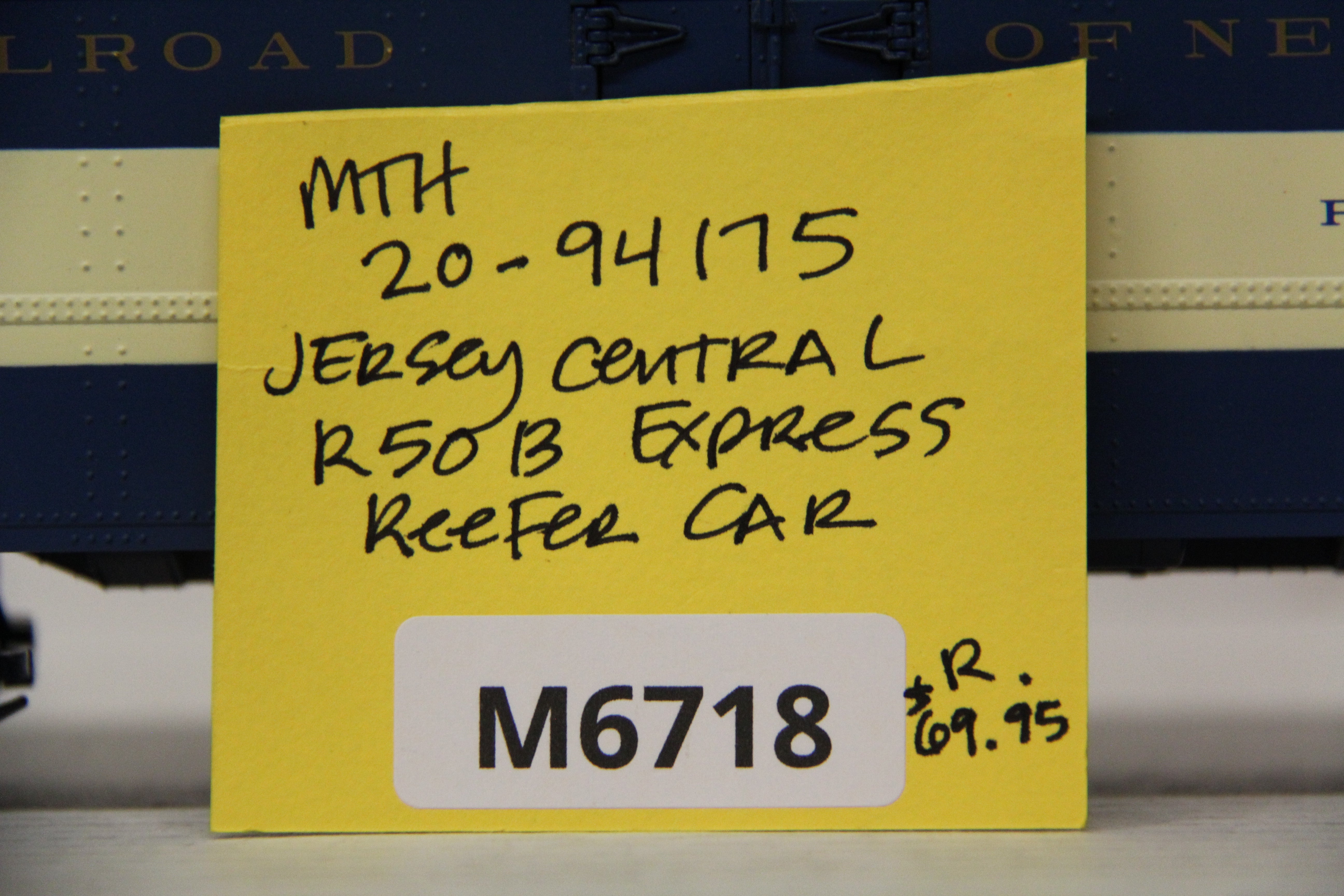 MTH 20-94175 Jersey Central R50B Express Reefer Car-Second hand-M6718
