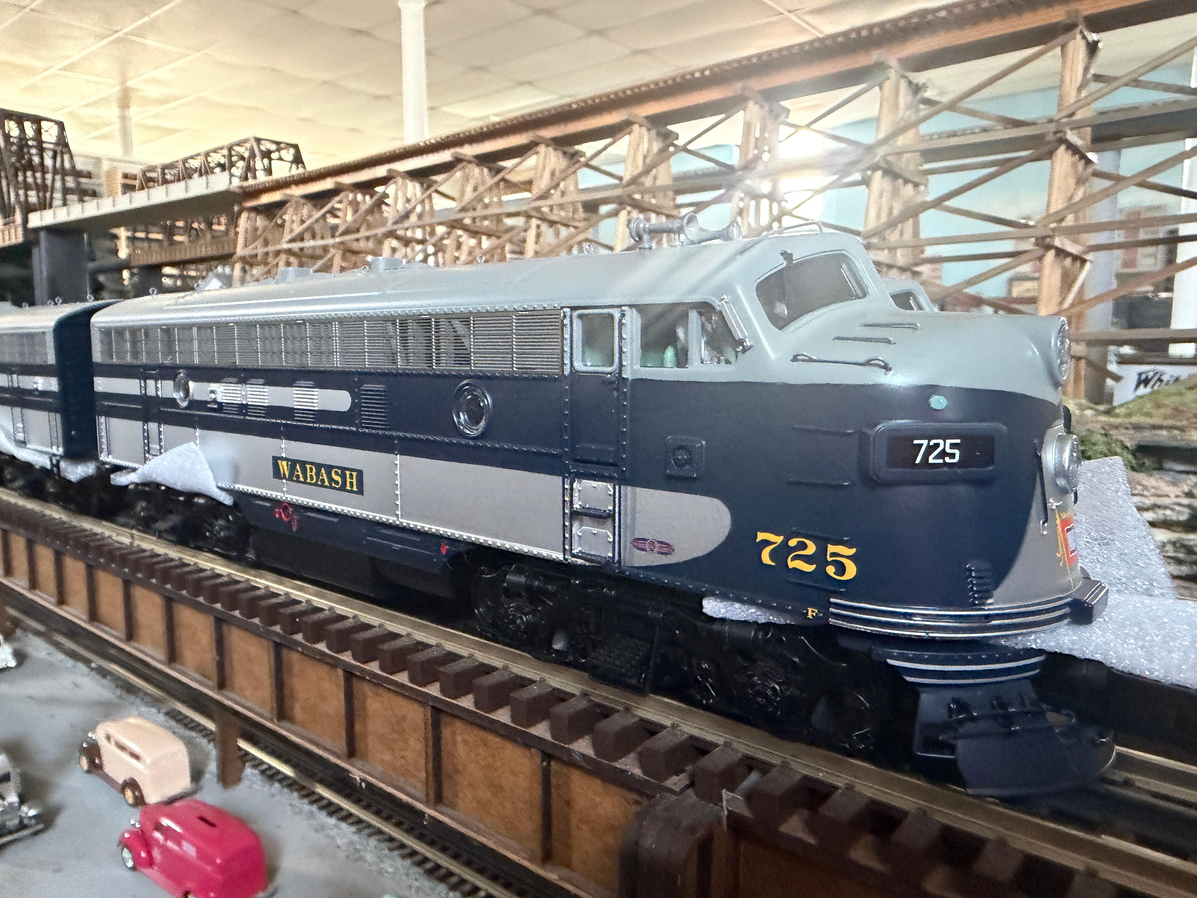 MTH - Premier - F-7 A/B Diesel Engine Set "Wabash" #725/#600 w/ PS3 Set #2 - Custom Run for MrMuffin'sTrains - MrMuffin'sTrains