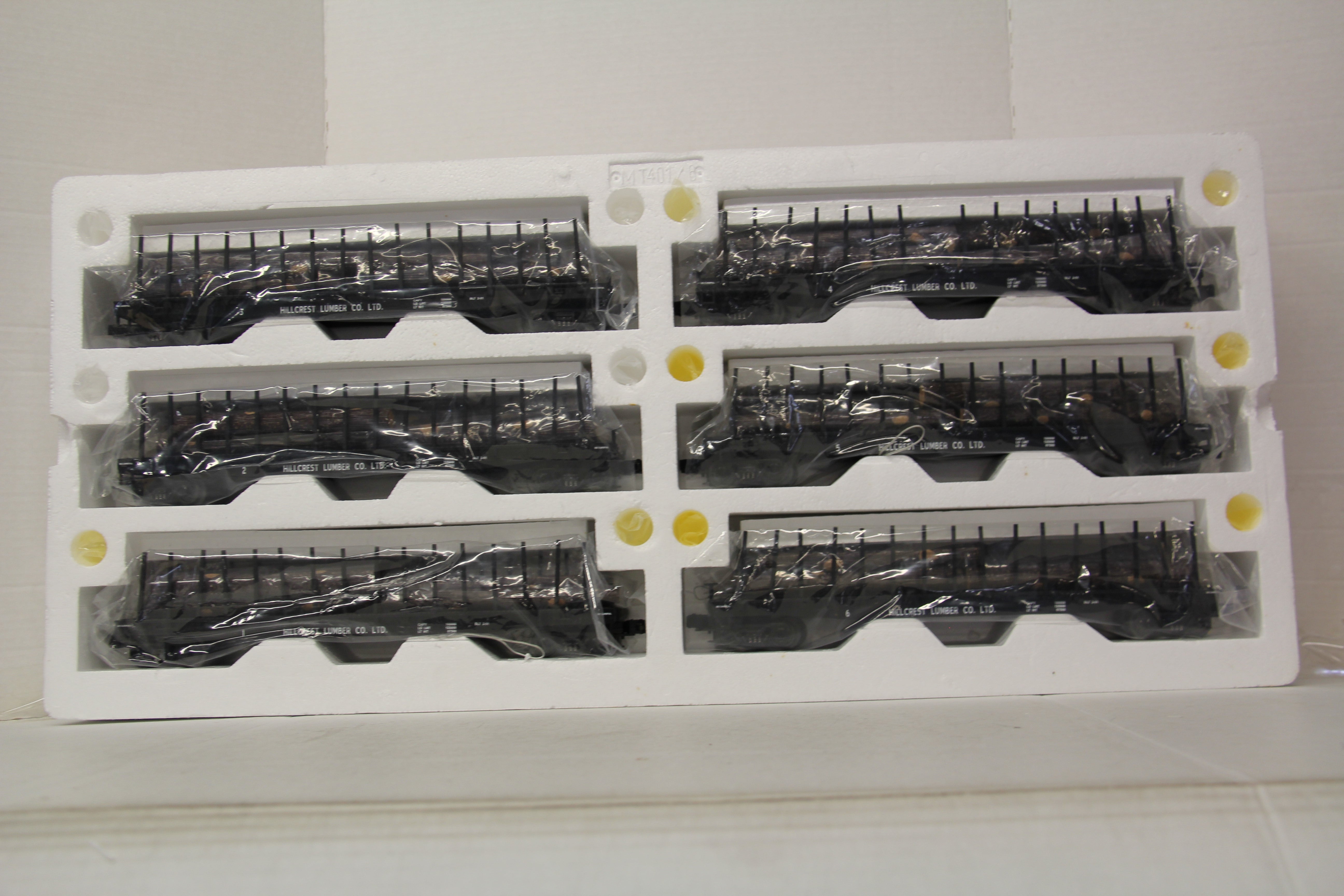 MTH 20-98119 Hill Crest Lumber Co Flatcar w/ Logs 6 Car Set-Second hand-M6737