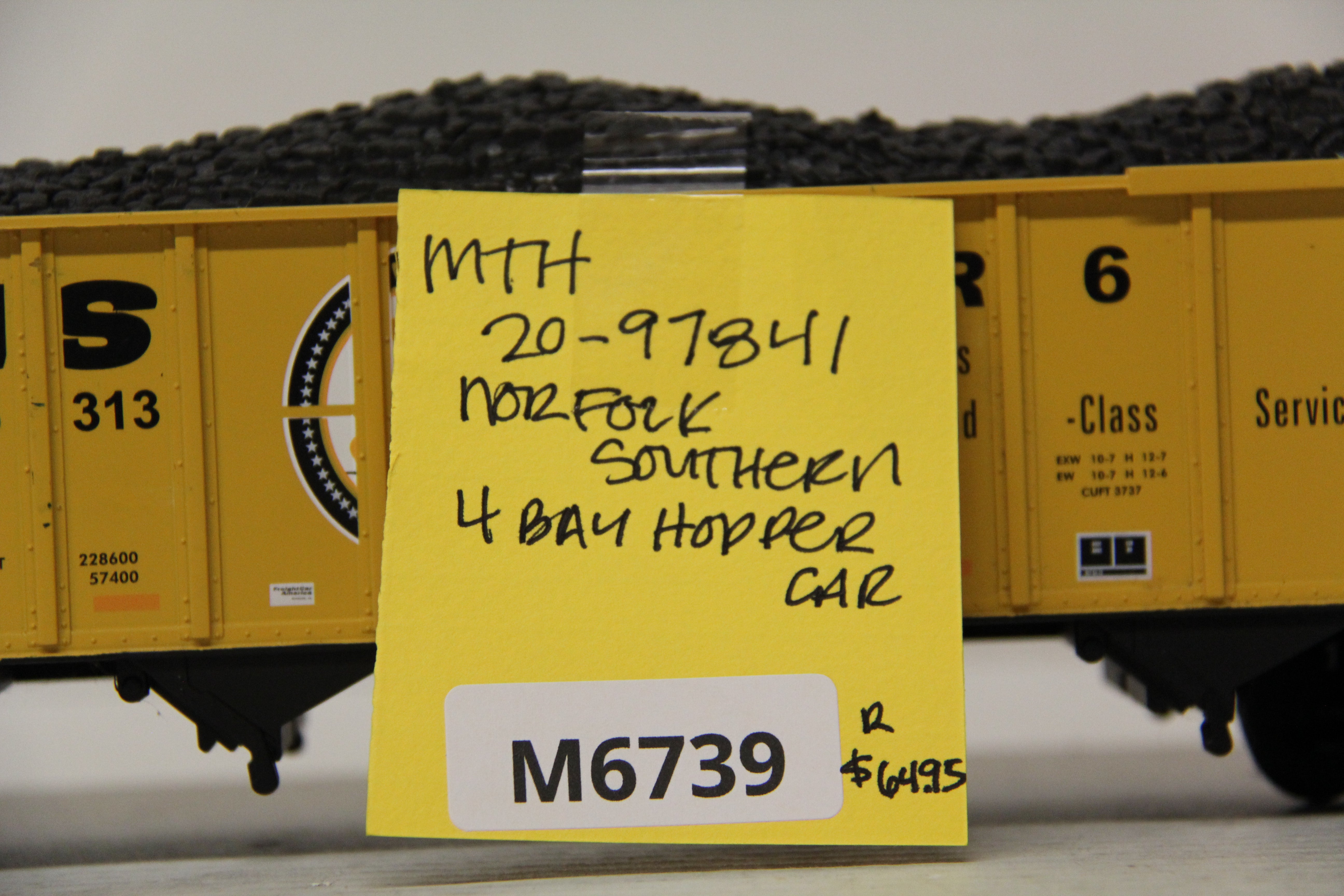 MTH 20-97841 Norfolk Southern 4 Bay Hopper Car-Second hand-M6739