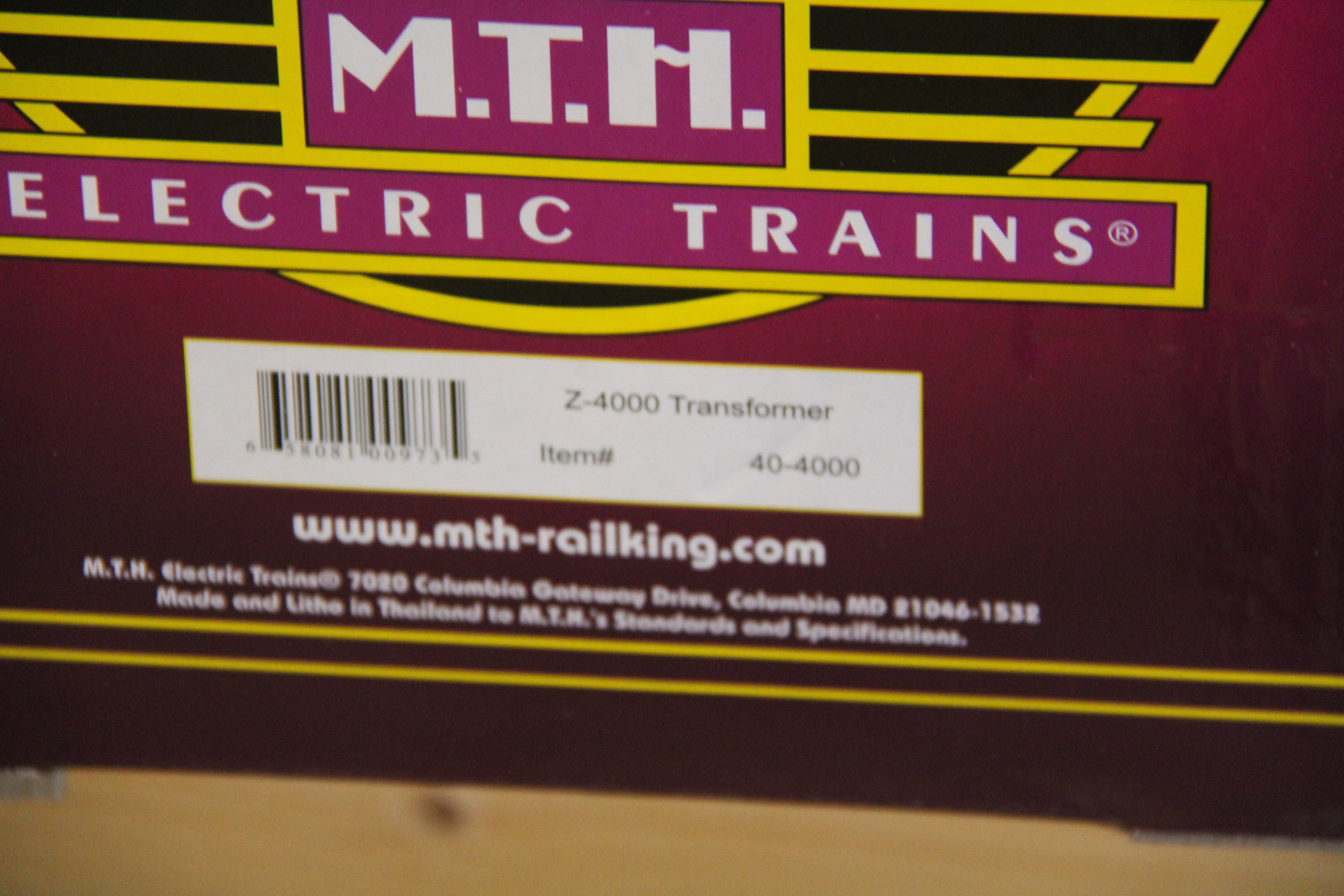 MTH 40-4000 Z-4000 Transformer-Second hand-M4982