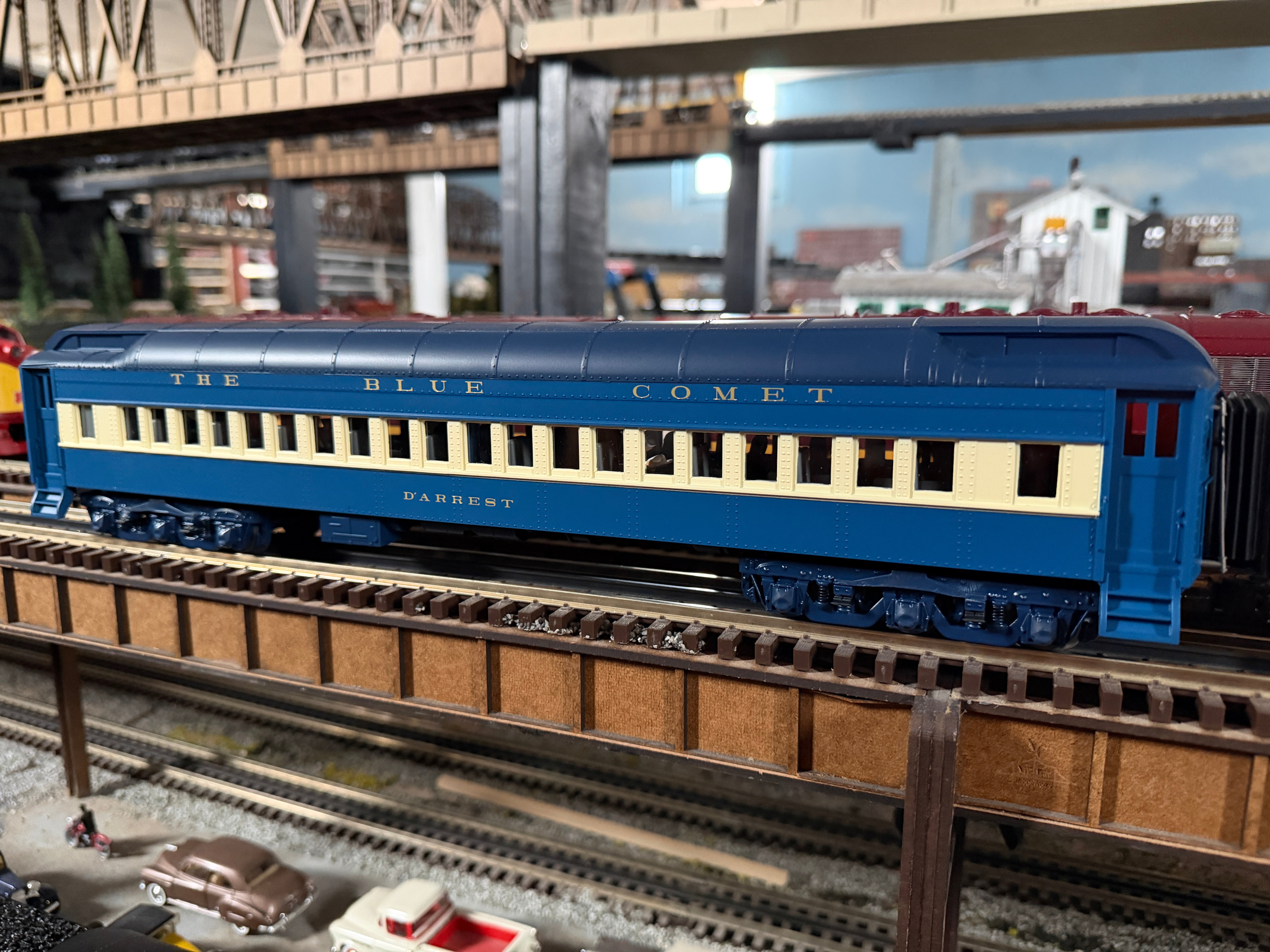 MTH 20-40085 - 70' Madison Baggage/Coach Passenger Car "Jersey Central" (2-Car) - MrMuffin'sTrains