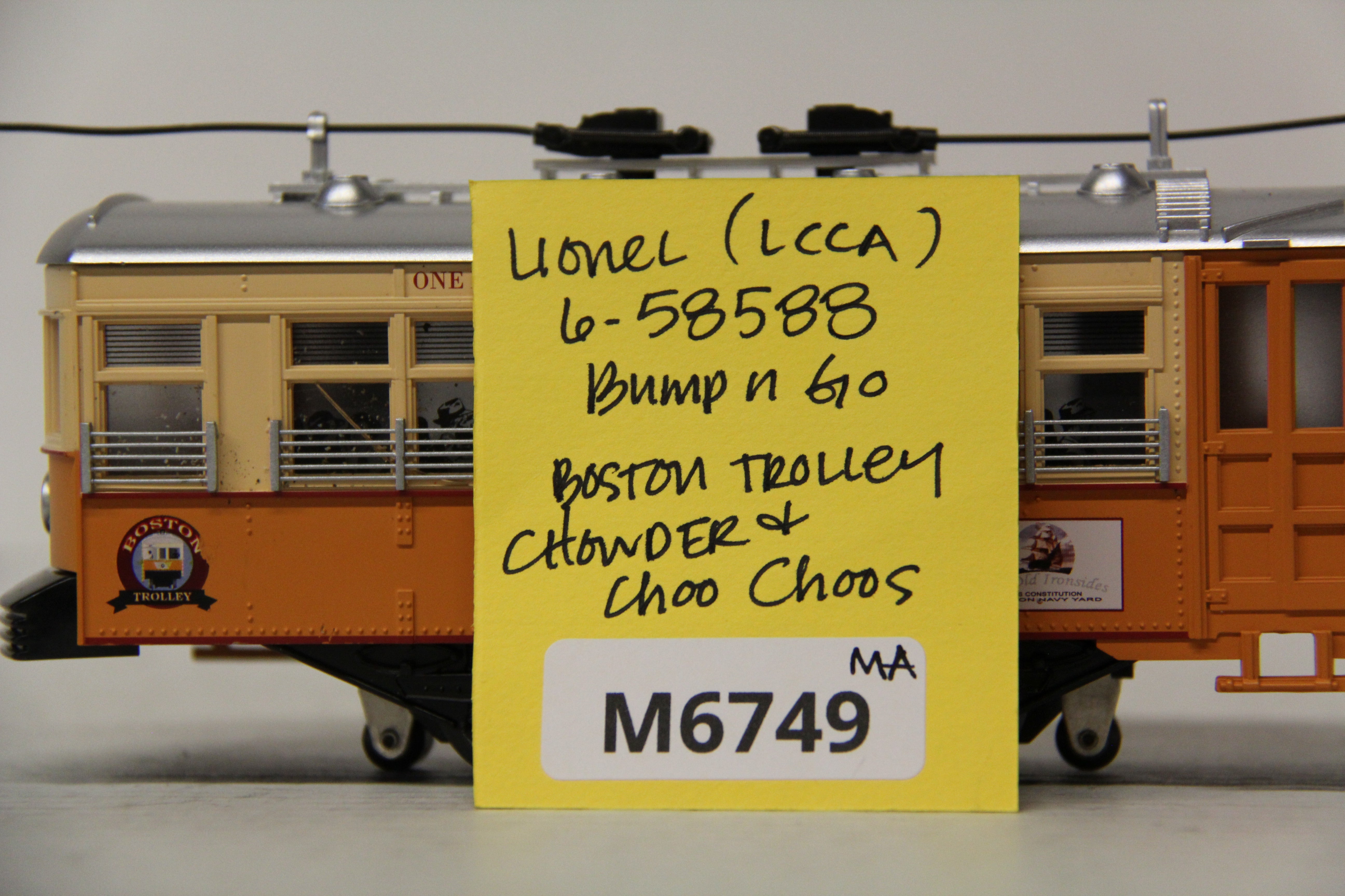 Lionel 6-58588 Bump N Go Boston Trolley Chowder Choo Choos-Second hand-M6749