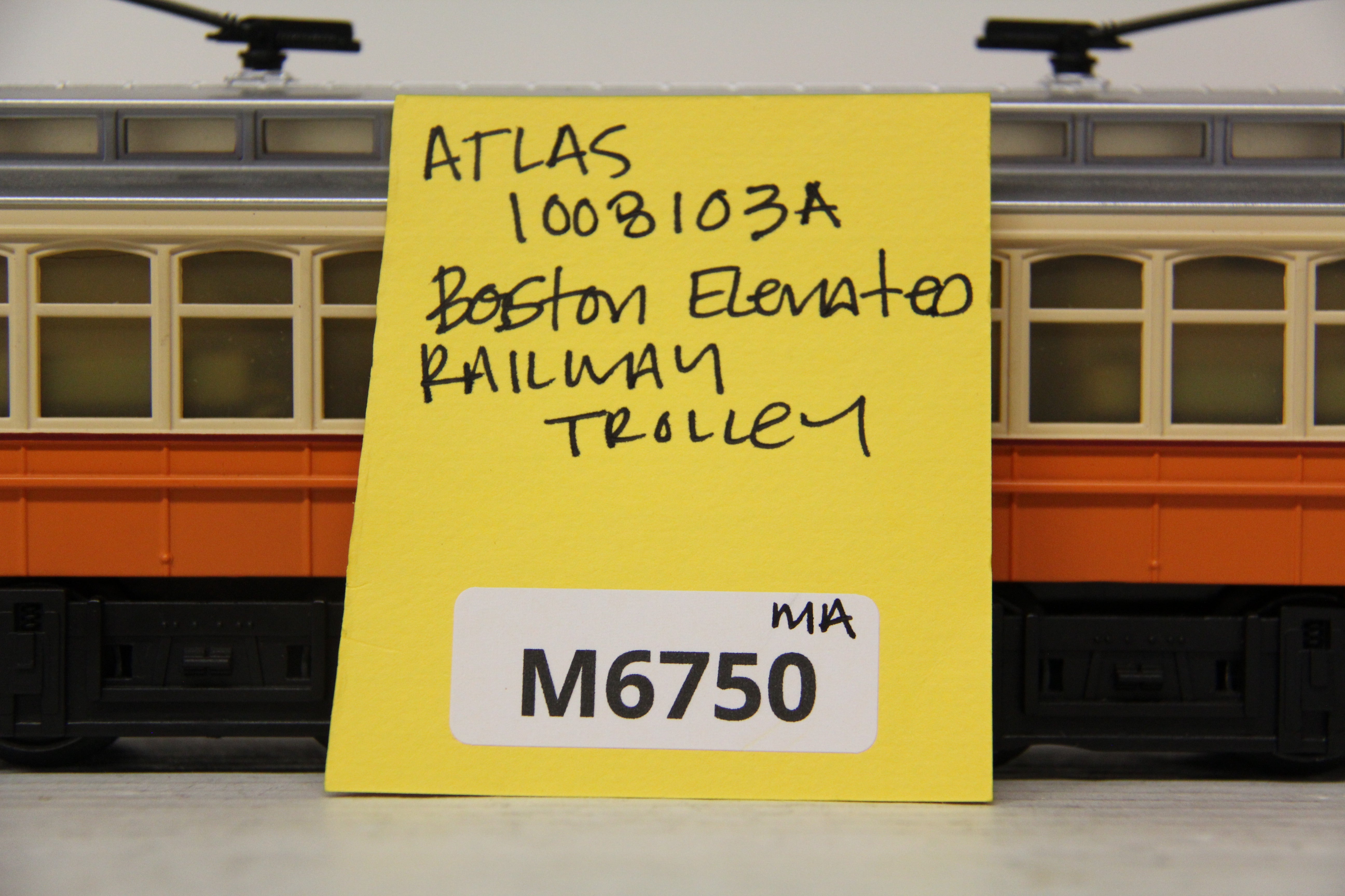 Atlas 1008103A Boston Elevated Railway Trolley-Second hand-M6750