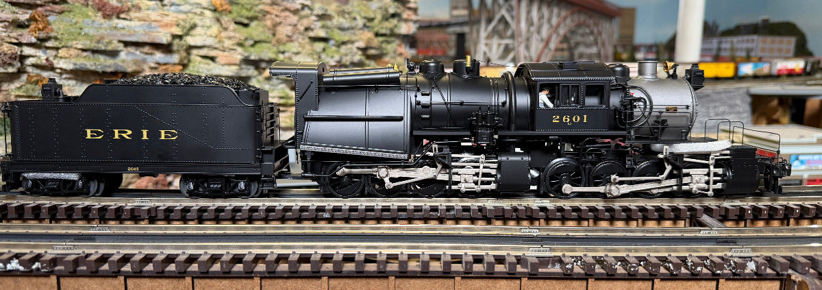 MTH 20-3853-1 - 0-8-8-0 Steam Engine "Erie" #2601 w/ PS3 (Black)