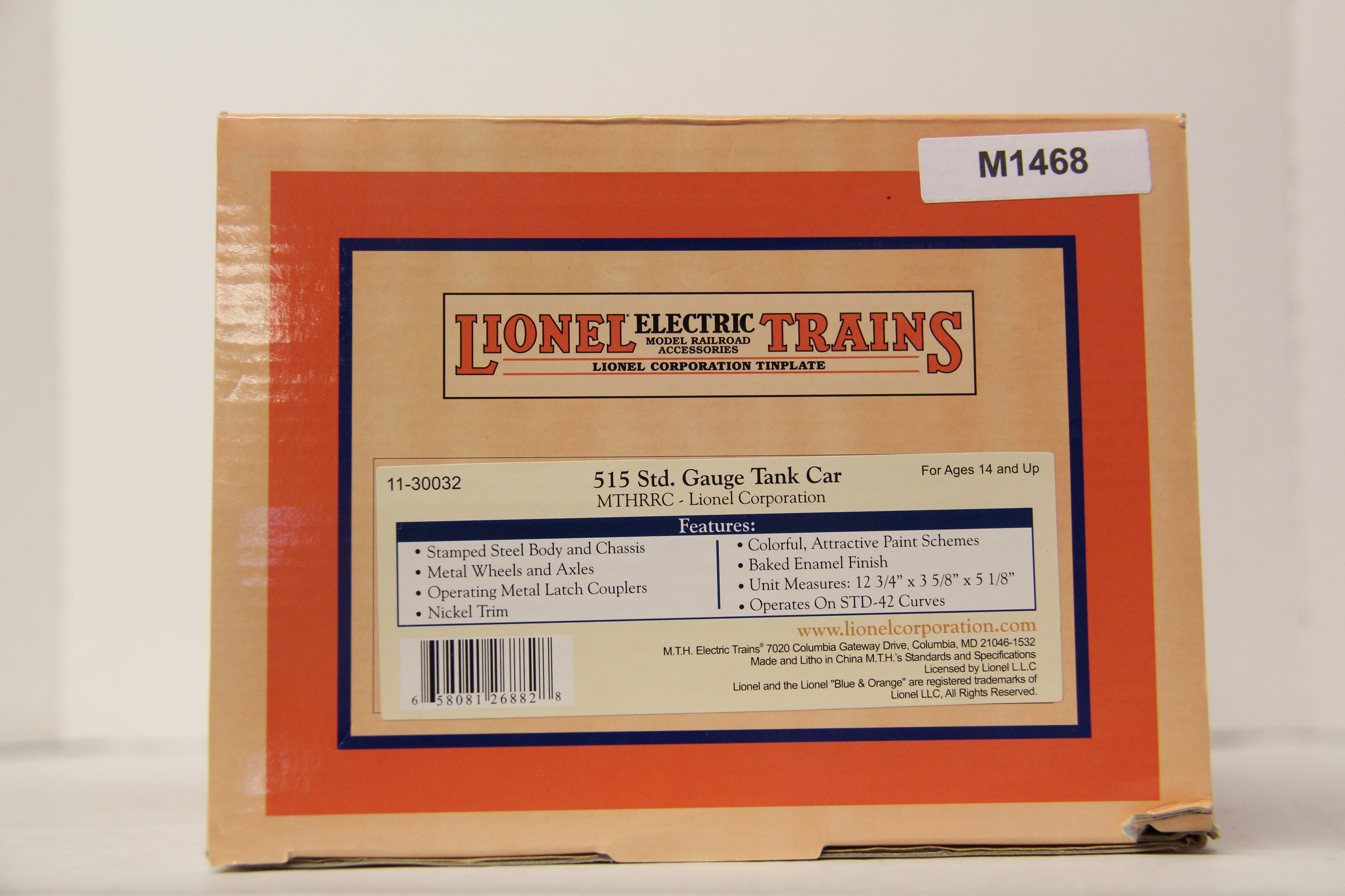 MTH 11-30032 Lionel 515 Standard Gauge Tank Car (MTHRRC)-Second hand-M1468