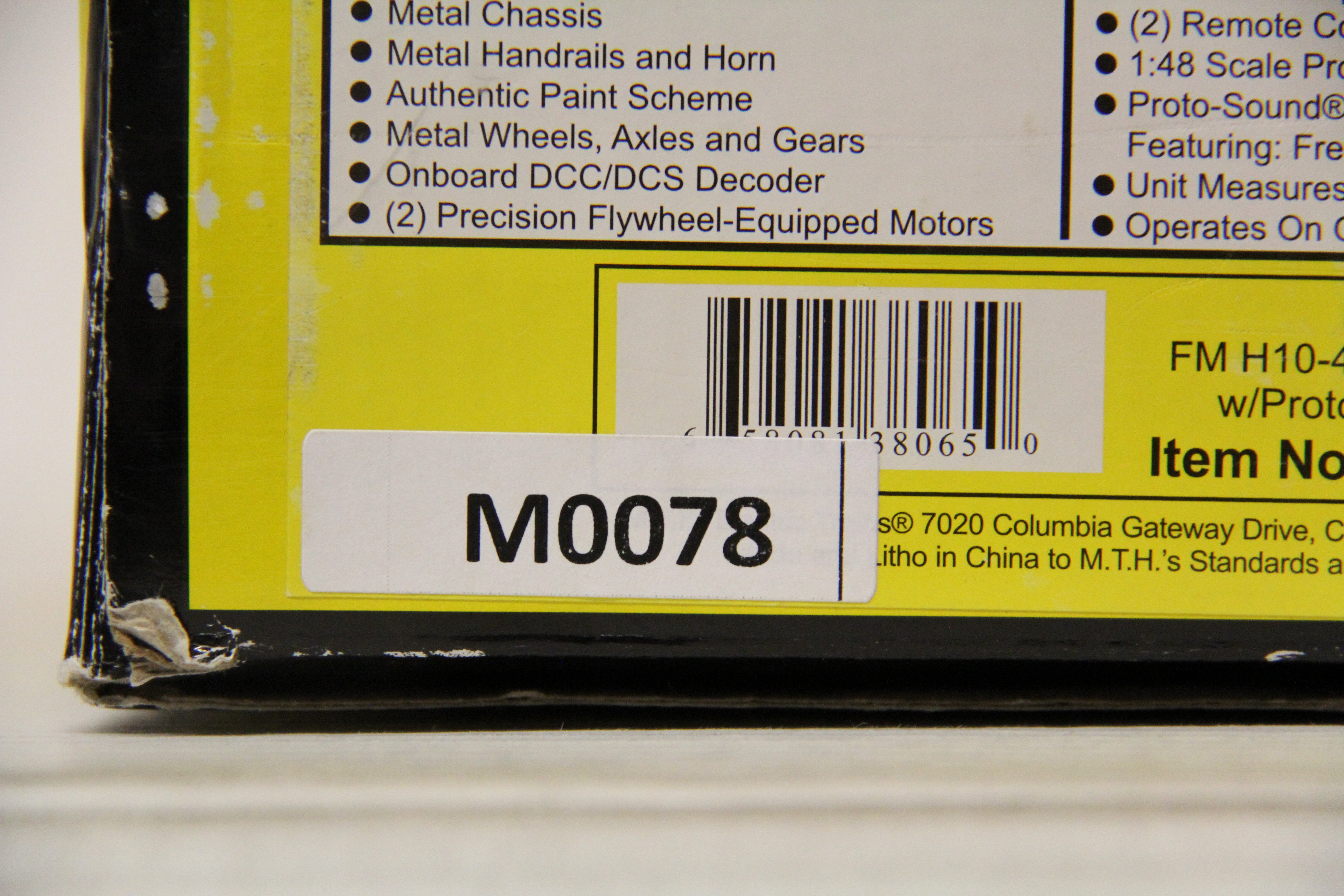 Rail King 30-20358-1 Monon FM H10-44 Diesel Engine #18-Second hand-M078