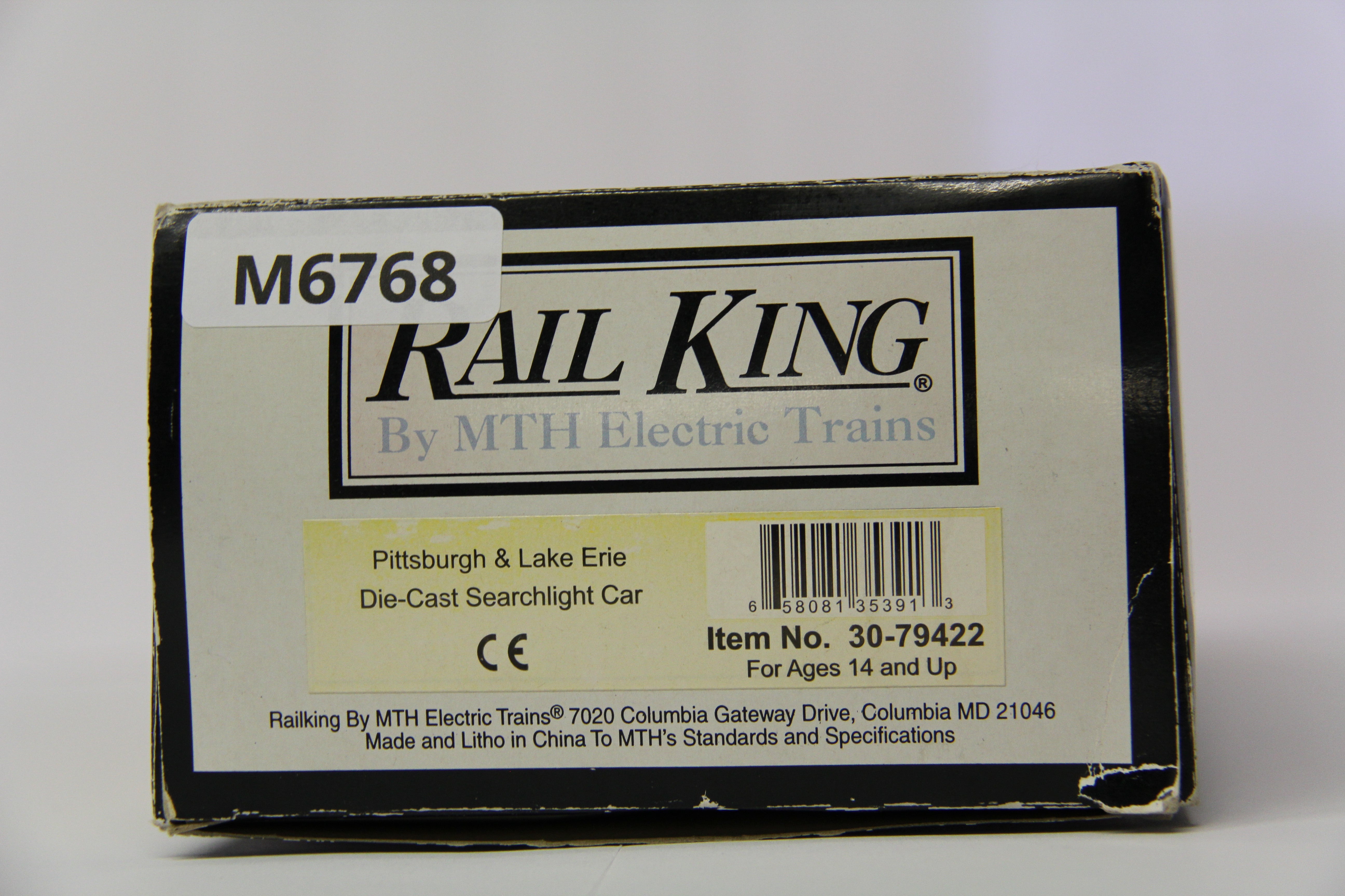 Rail King 30-79422 Pittsburgh & Lake Erie Die-Cast Searchlight Car-Second hand-M6768
