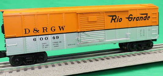 MTH 30-71242 - RailKing - Operating Box Car "Denver & Rio Grande" #60049 w/ Signal Man