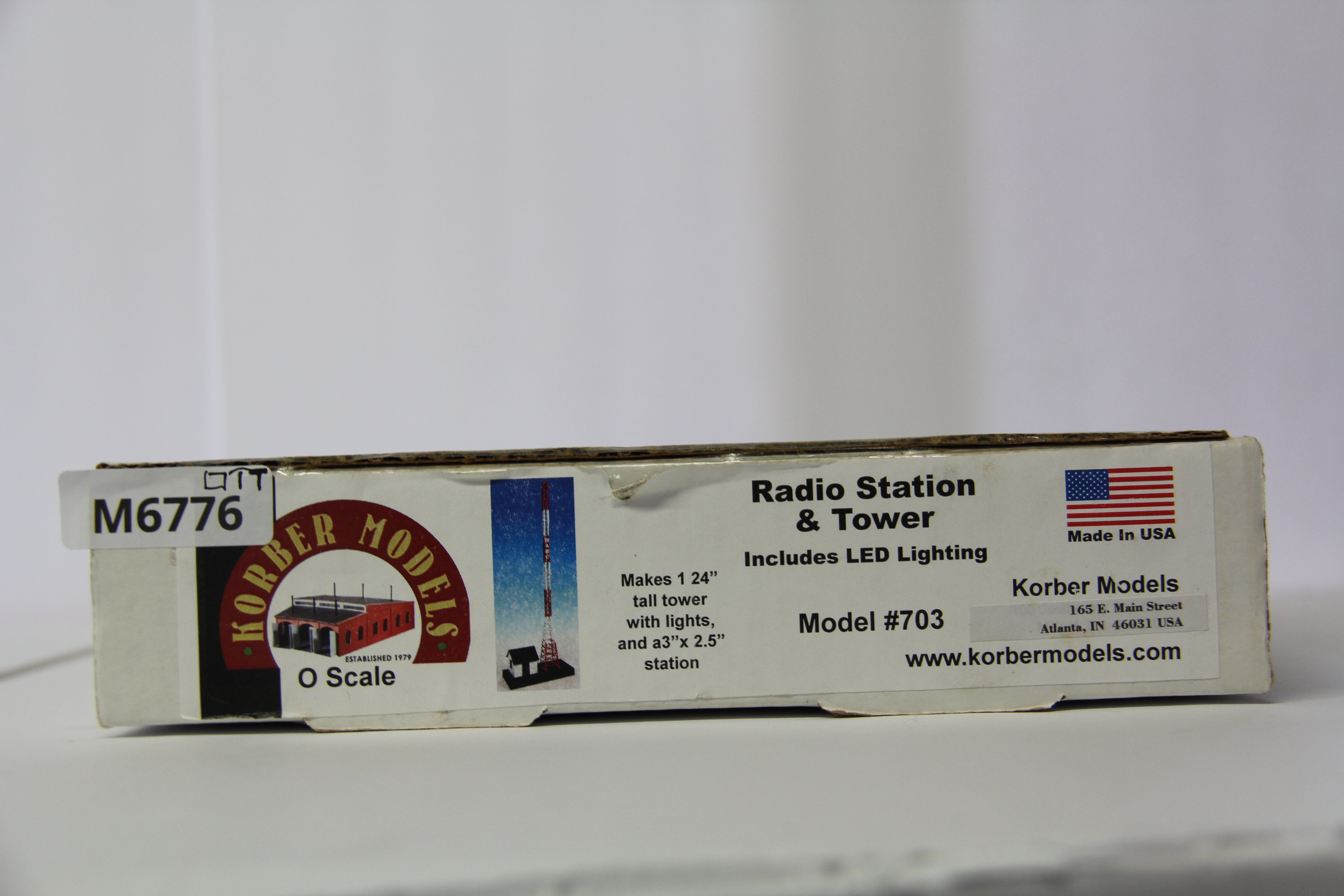 Korber #703 Radio Station & Tower includes LED lighting-Second hand-M6776