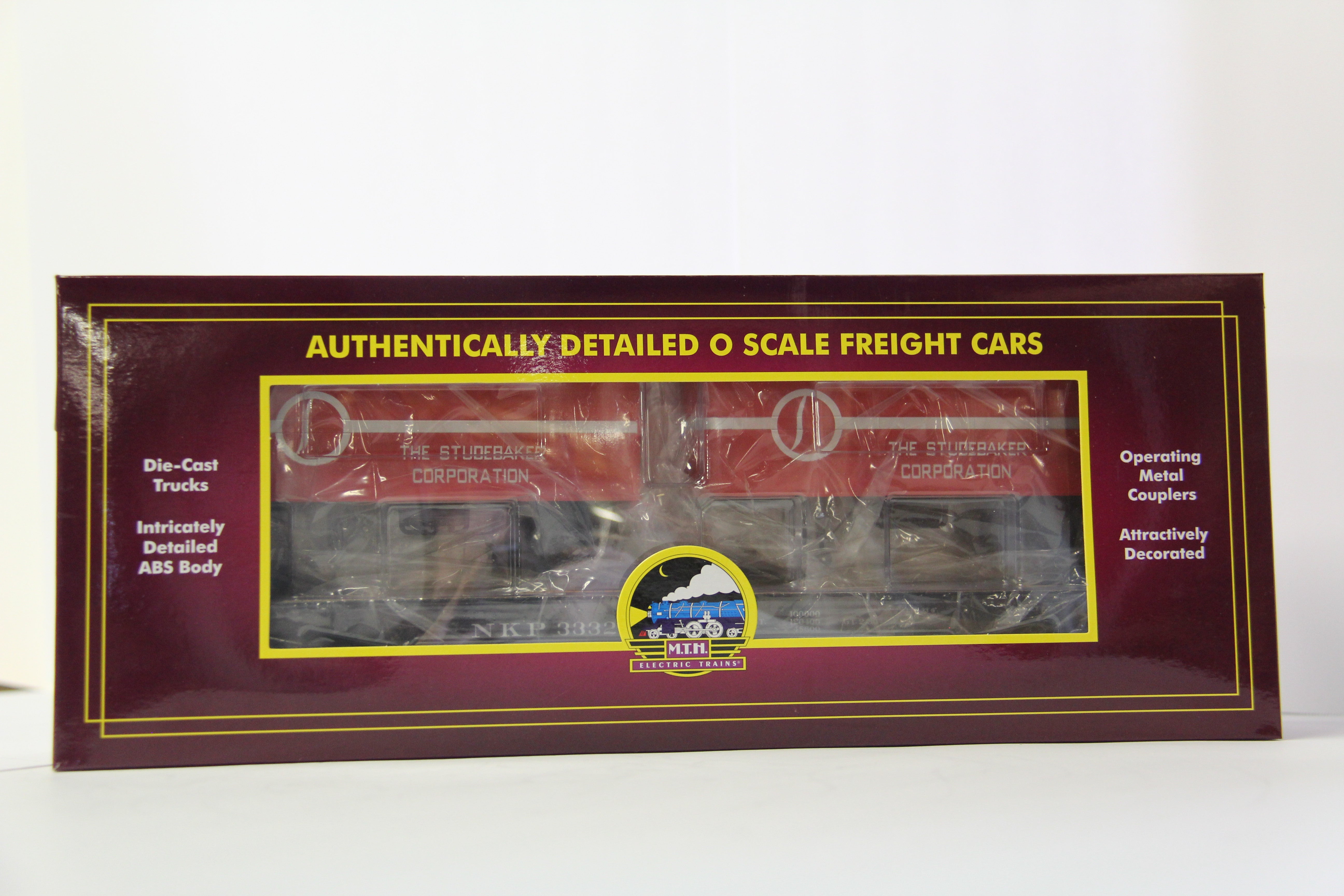 MTH 20-95516 Nickel Plate Road #3332 Flat Car w/ 2 PUP Trailers-Second hand-M6779