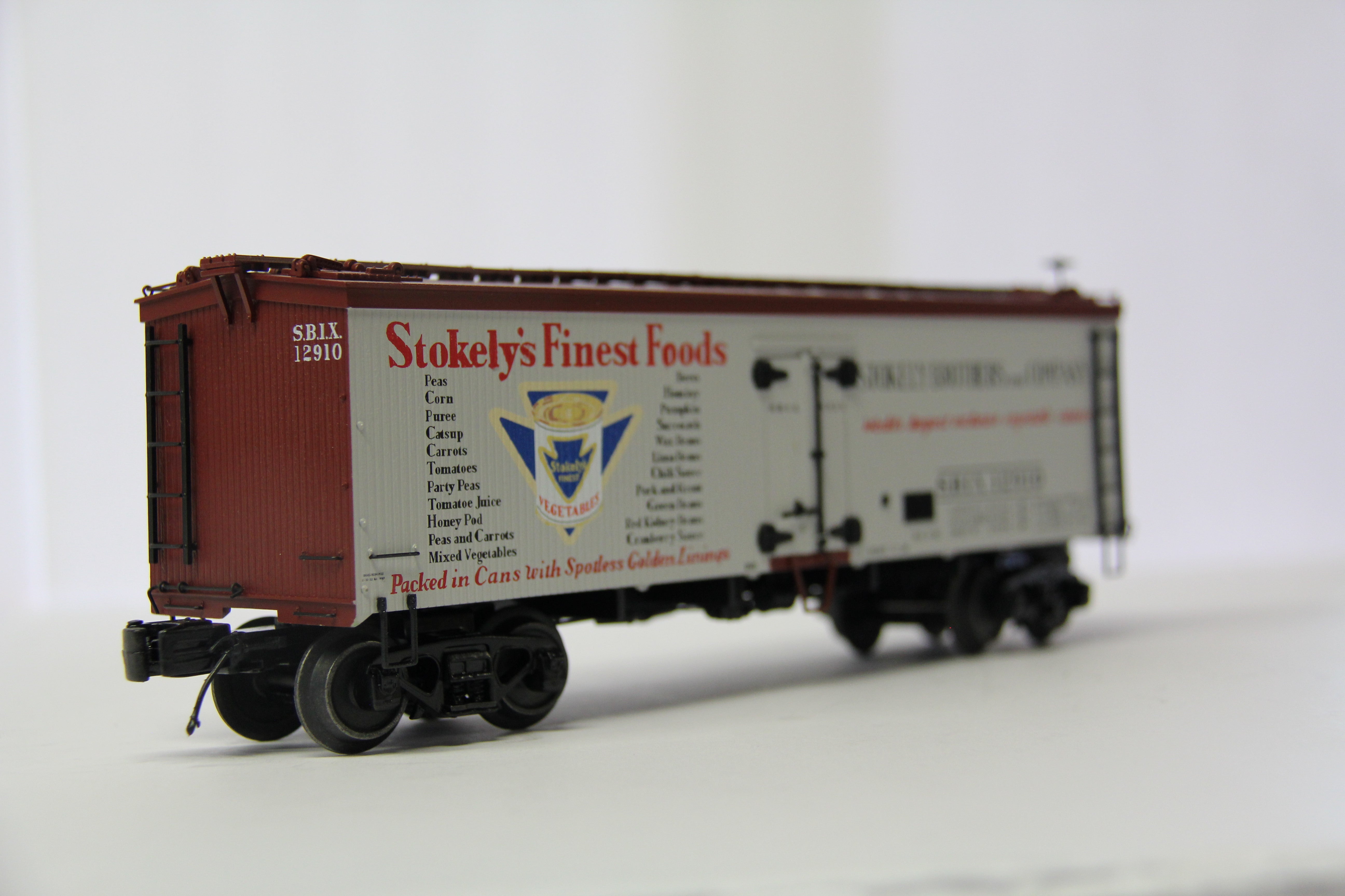 MTH 20-94629 Stokely Brothers & Co #12910- 36' Woodsided Reefer Car-Second hand-M6782