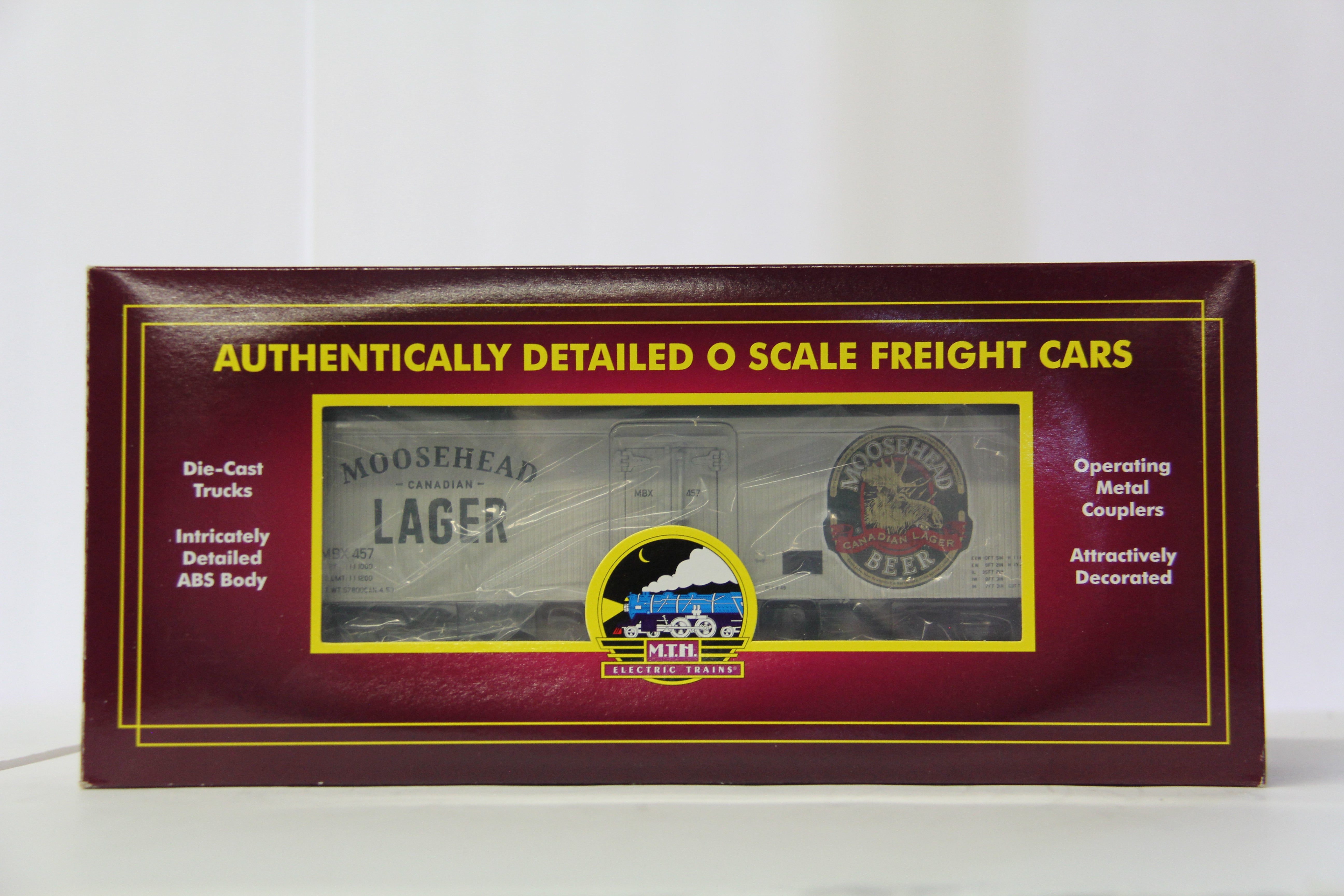 MTH 20-94563 Moosehead Beer #457- 36' Woodsided Reefer Car-Second hand-M6783
