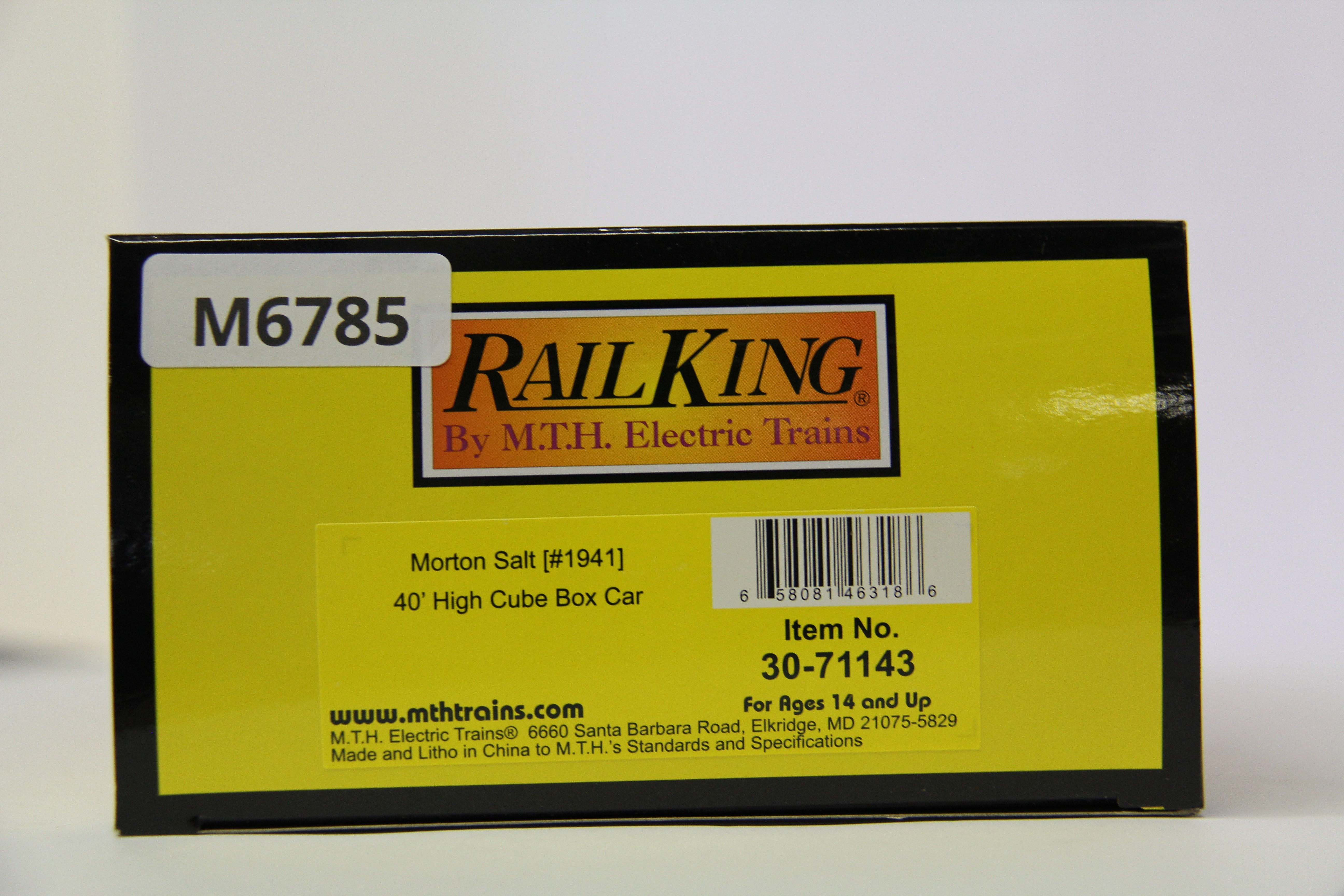 Rail King 30-71143 Morton Salt #1941- 40' High Cube Box Car-Second hand-M6785