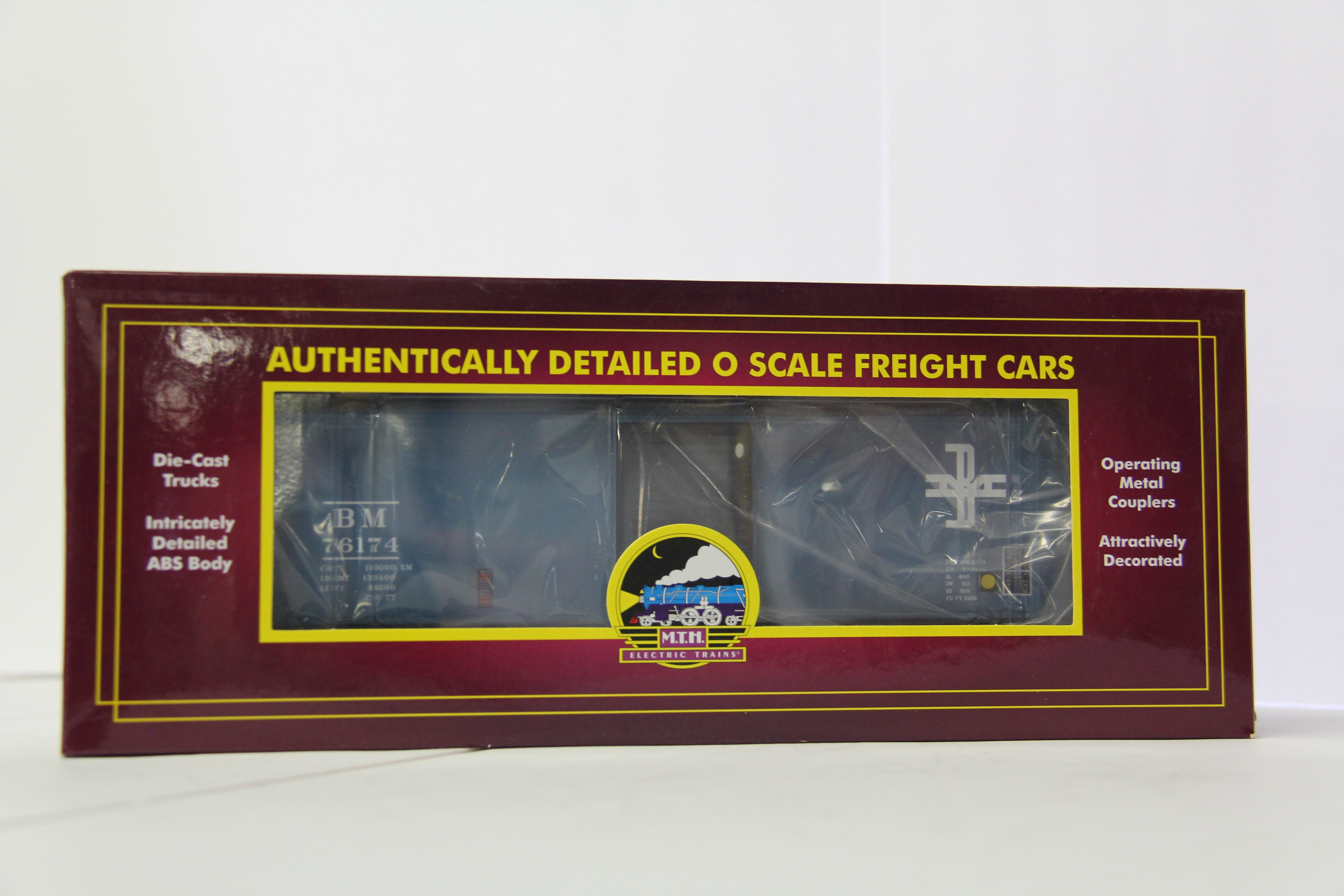 MTH 20-99393 Boston & Maine #76174- 40' AAR Box Car-Second hand-M6786