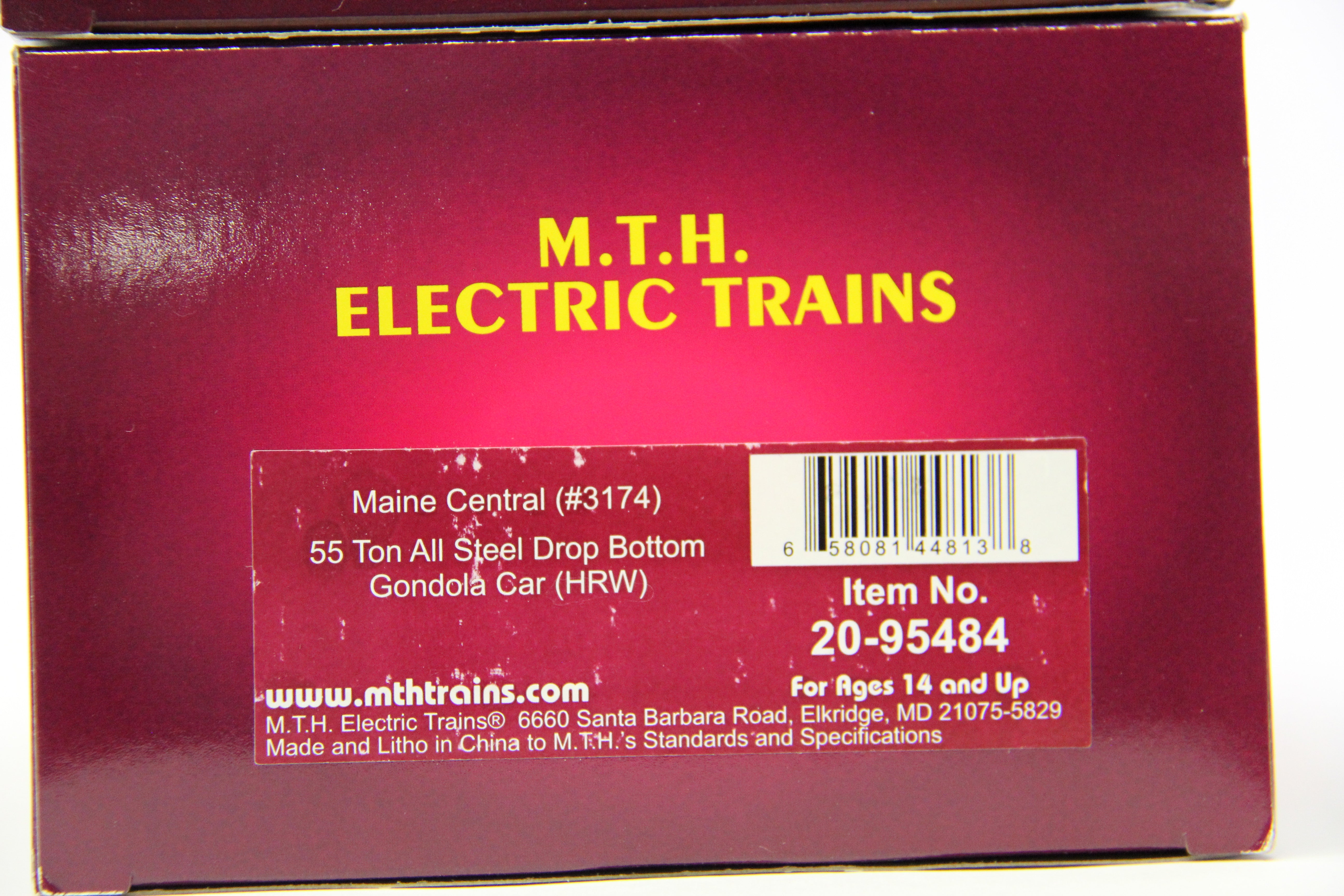 MTH 20-95483 & 20-95484 Maine Central 55 Ton All Steel Drop Bottom Gondola Car (HRW) 2 Set-Second hand-M6787