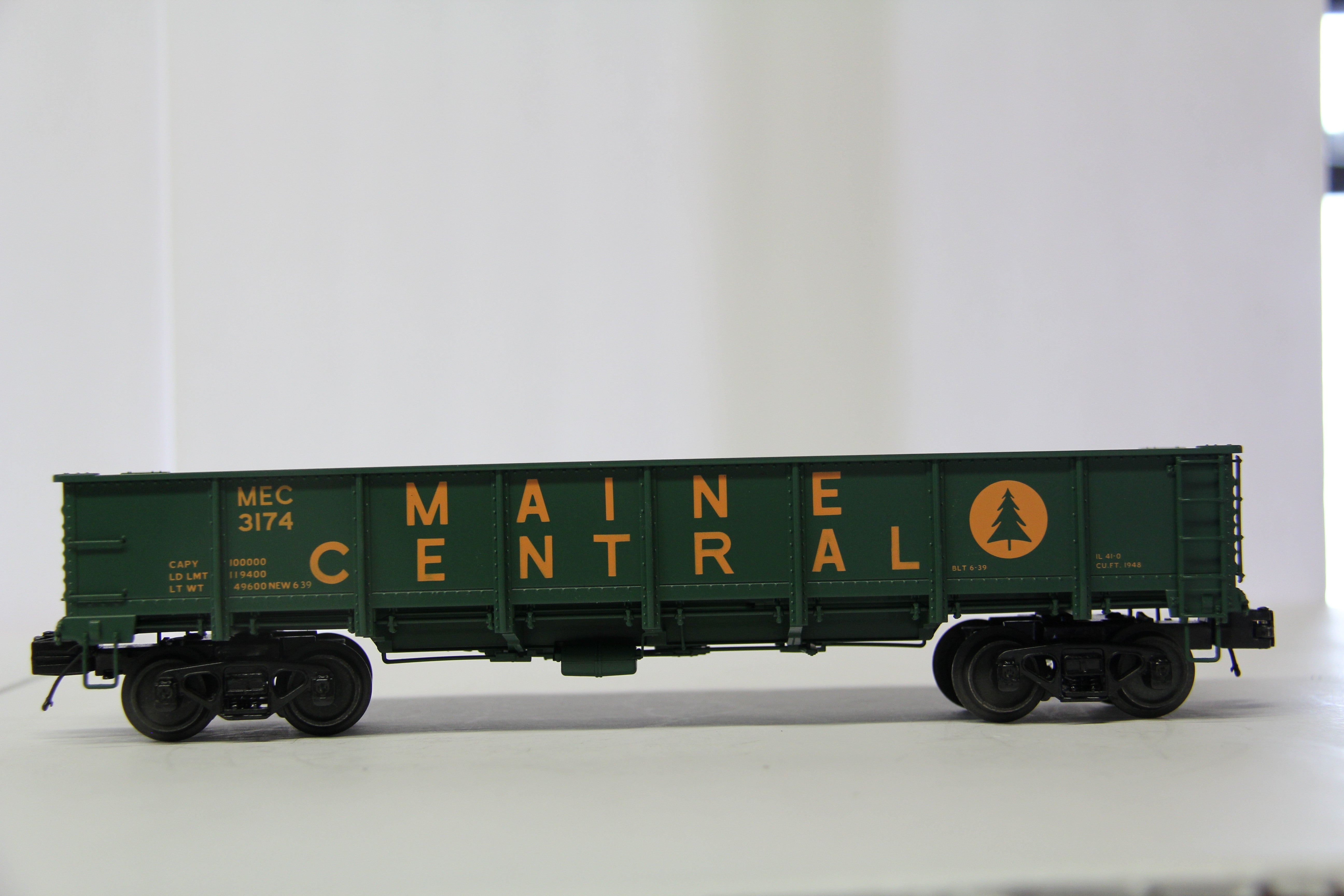 MTH 20-95483 & 20-95484 Maine Central 55 Ton All Steel Drop Bottom Gondola Car (HRW) 2 Set-Second hand-M6787