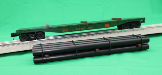 Atlas O 3001884 - Trainman - 52'6" Flat Car "Elgin, Joliet & Eastern" w/ Pipe Load