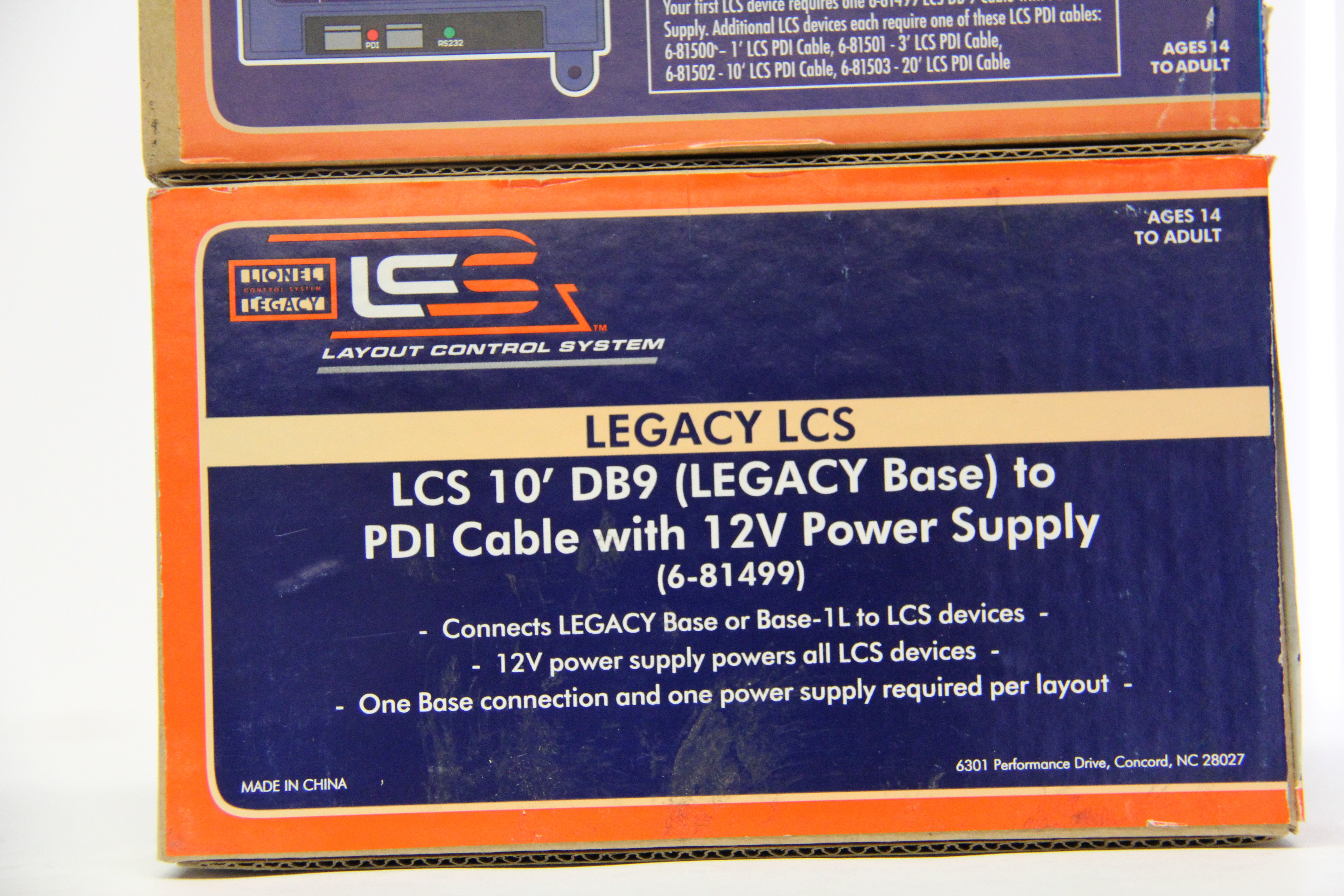 Lionel 6-81326 LEGACY Layout Control System SER2 & 6-81499 LCS 10' DB9 (LEGACY Base) to PDI Cable with 12V Power Supply-Second hand-M6790