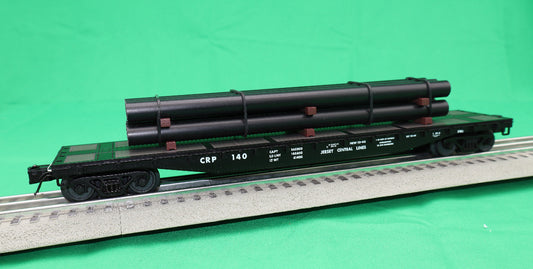 Atlas O 3001883 - Trainman - 52'6" Flat Car "Central Railroad of New Jersey" w/ Pipe Load