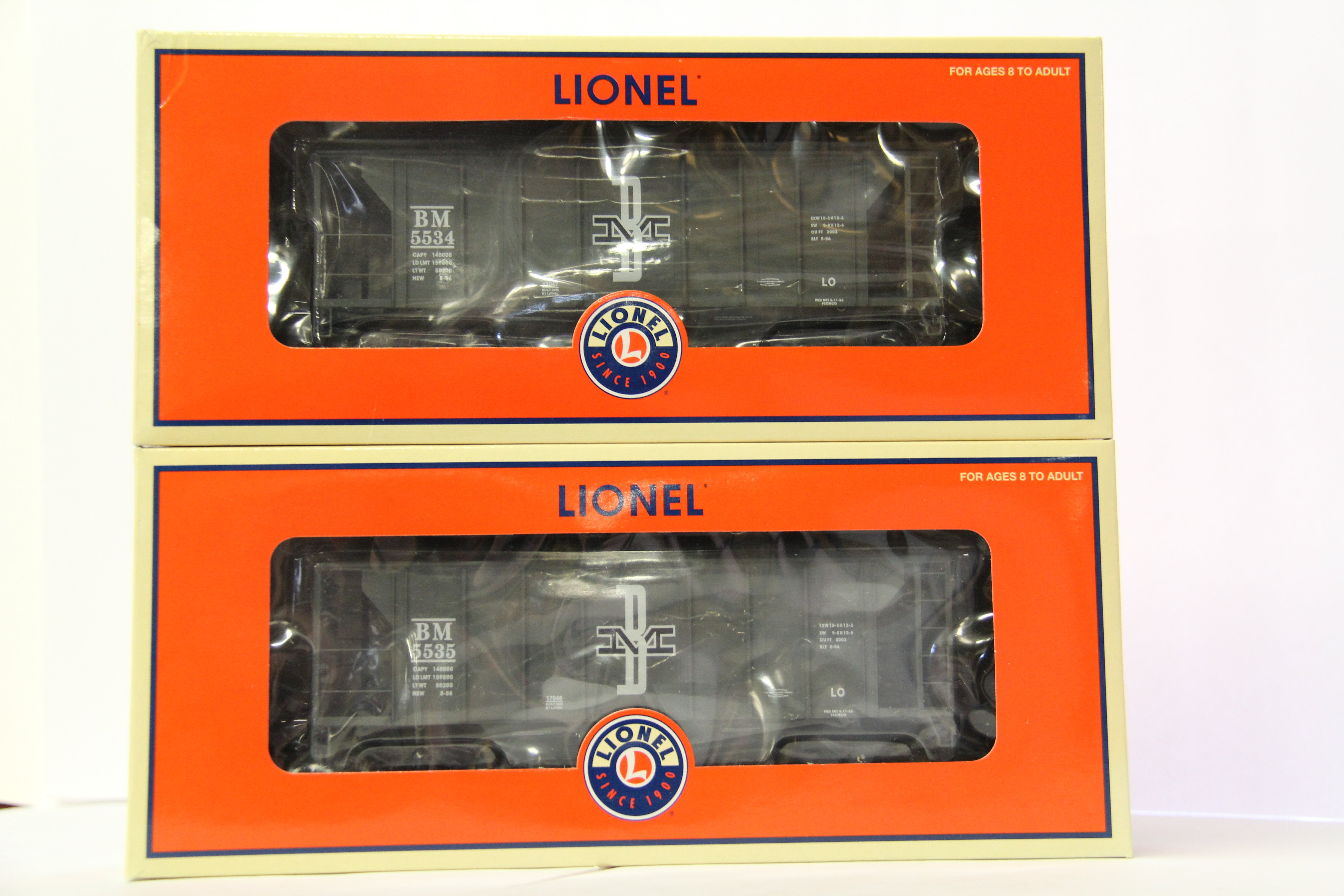 Lionel 6-11853 Boston & Maine PS-2 Hopper 2 Pack-Second hand-M6791