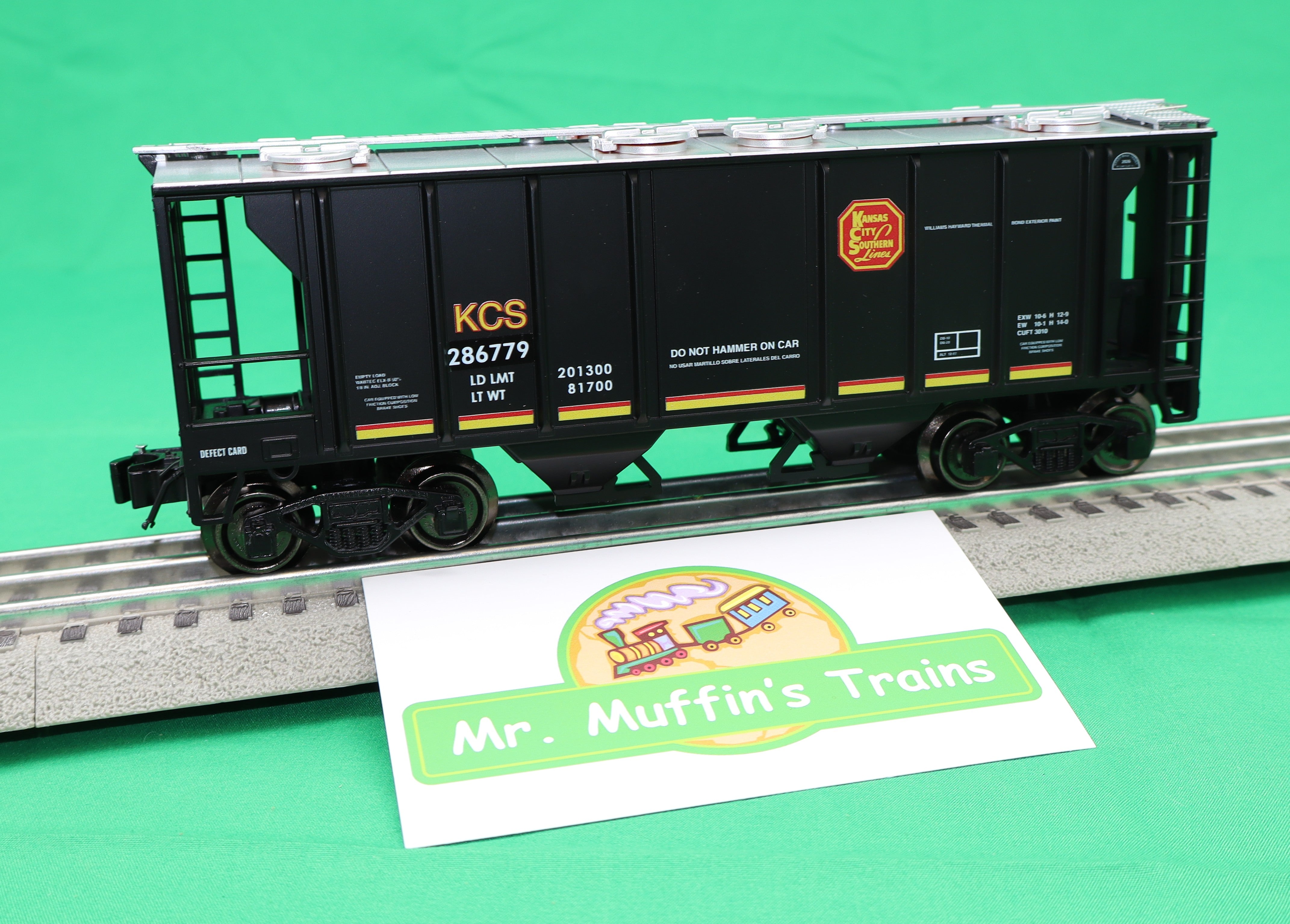 Ready Made Trains RMT-86391 - 2-Bay Covered Hopper Car "Kansas City Southern"
