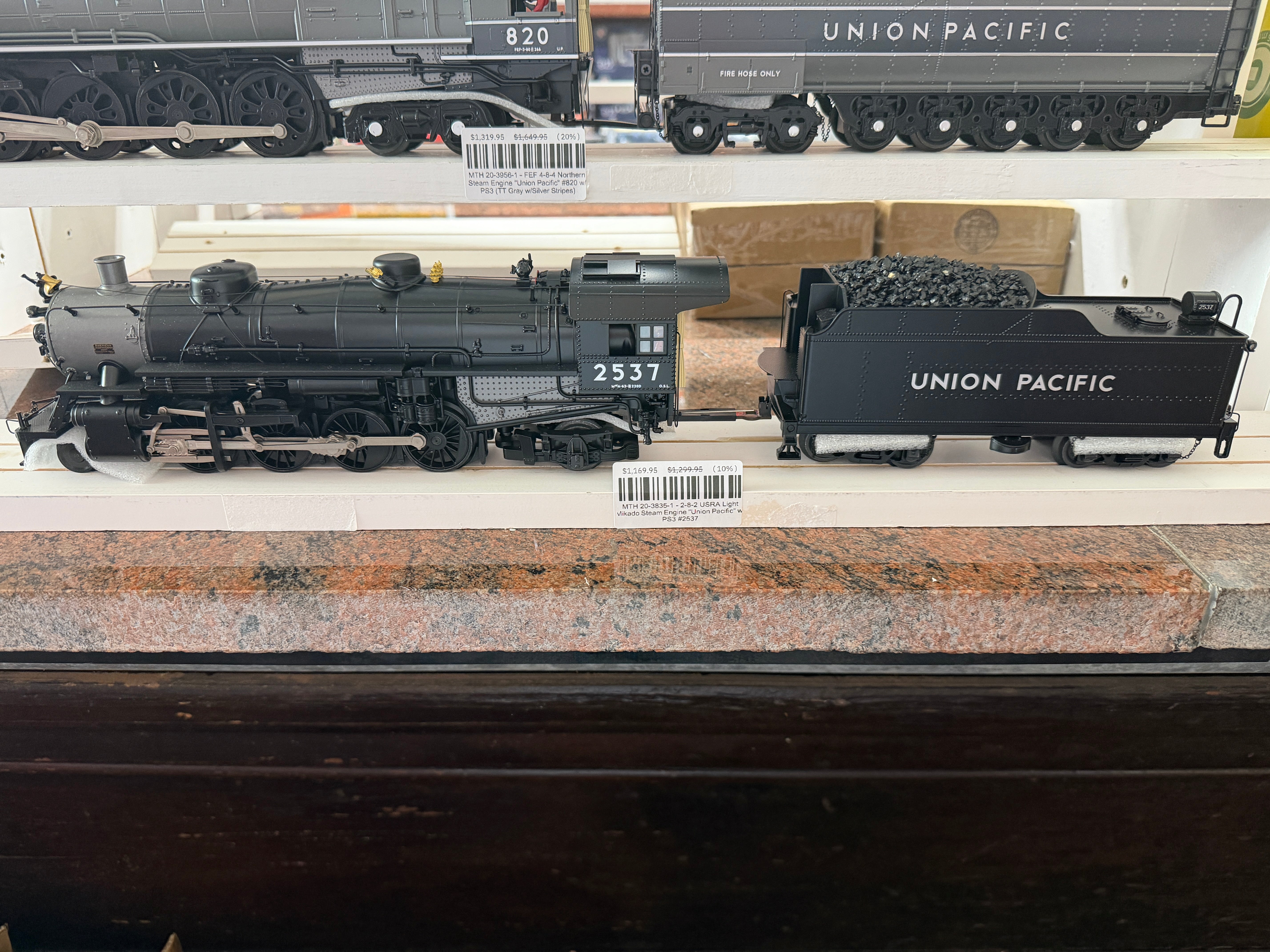 MTH 20-3835-1 - 2-8-2 USRA Light Mikado Steam Engine "Union Pacific" w/ PS3 #2537 - MrMuffin'sTrains
