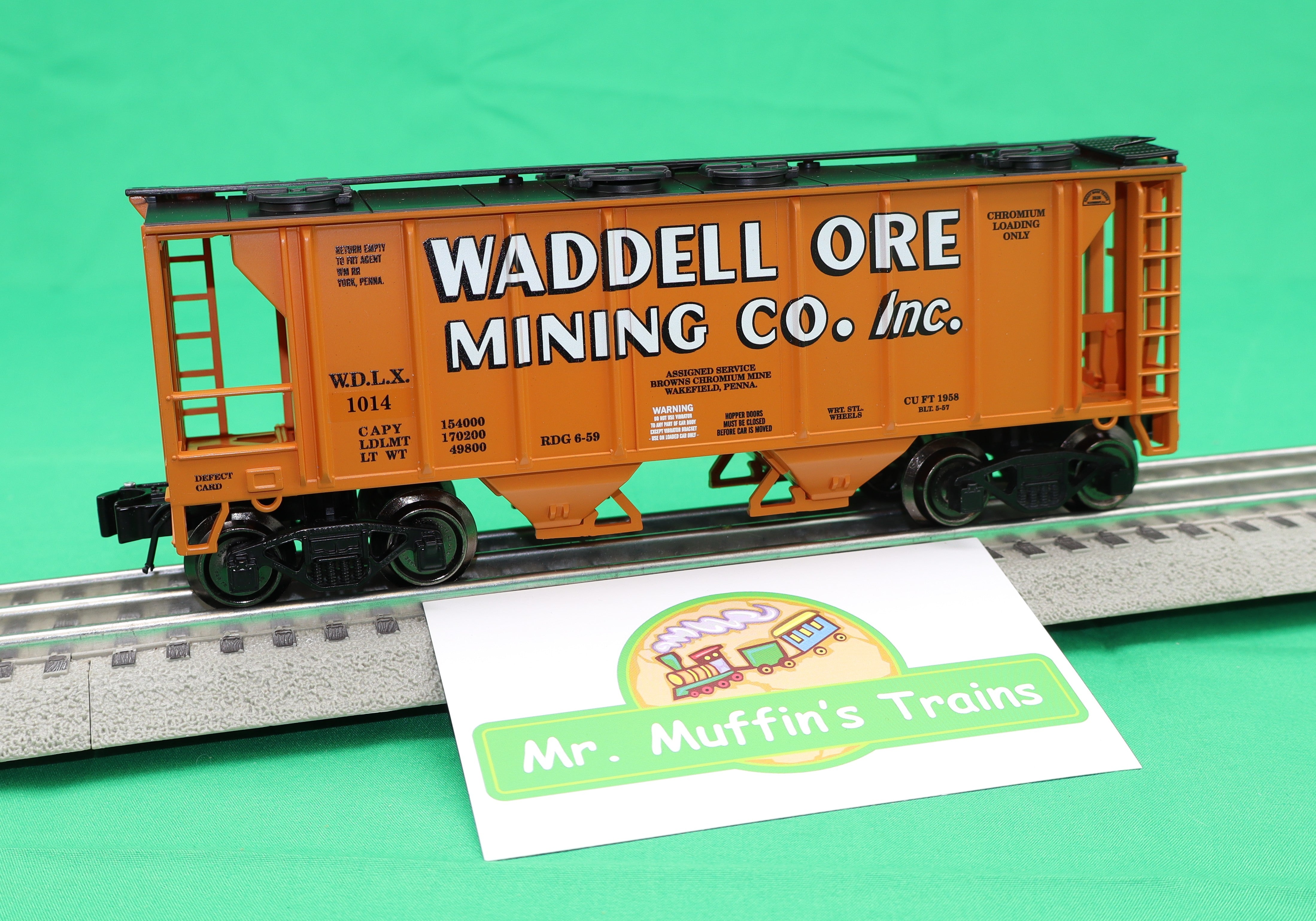 Ready Made Trains RMT-86386 - 2-Bay Covered Hopper Car "Waddell Ore Mining Co."