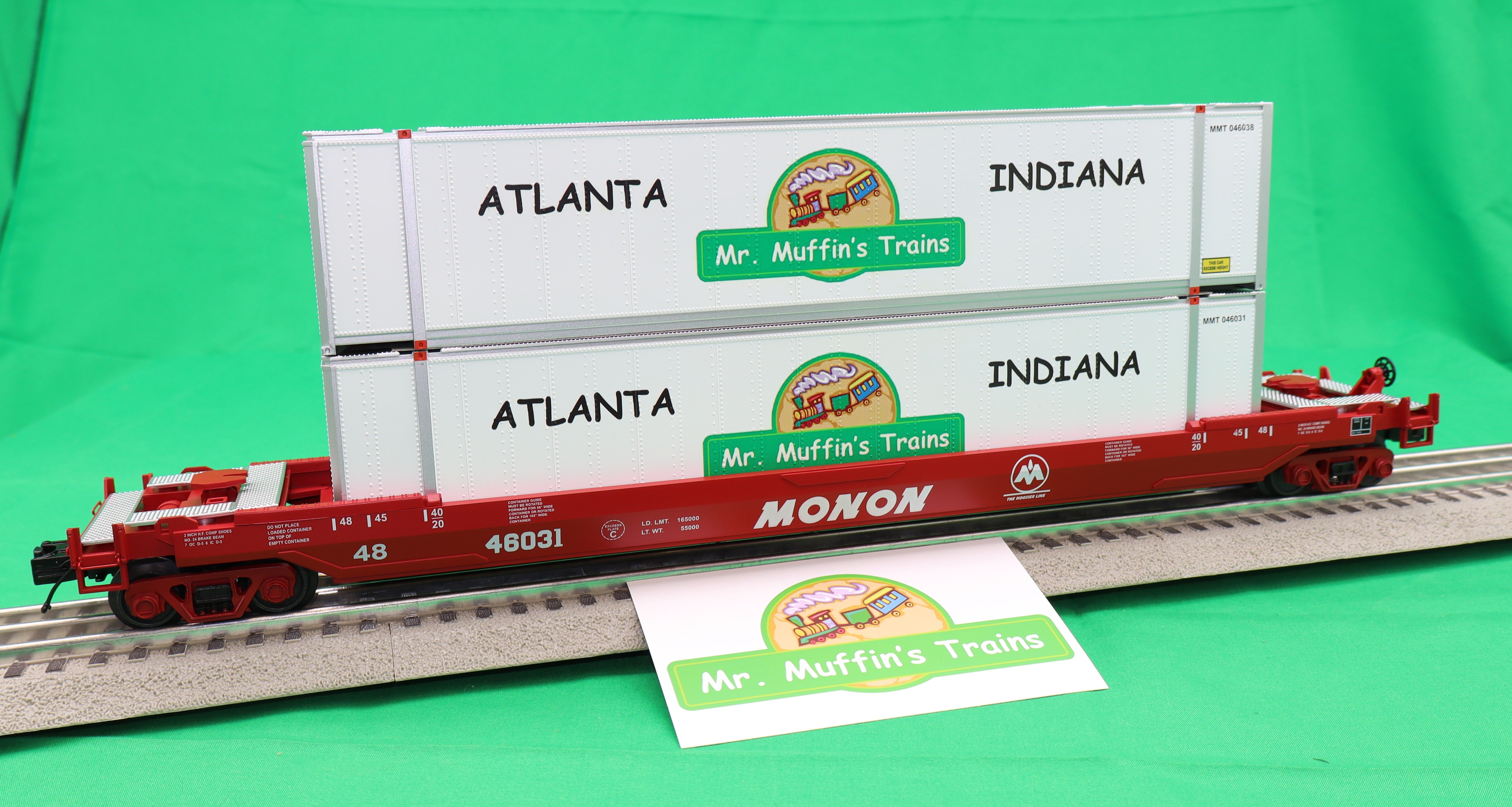 MTH 20-95790 - Premier - Husky Stack Car "Monon" 46031 - Custom Run for MrMuffin'sTrains