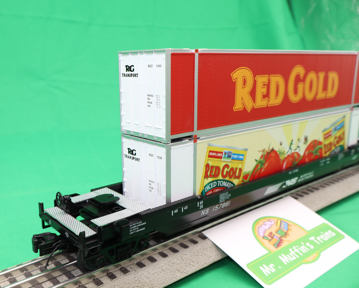 MTH 20-95787 - Premier - Husky Stack Car "Norfolk Southern" #157861 - Custom Run for MrMuffin'sTrains