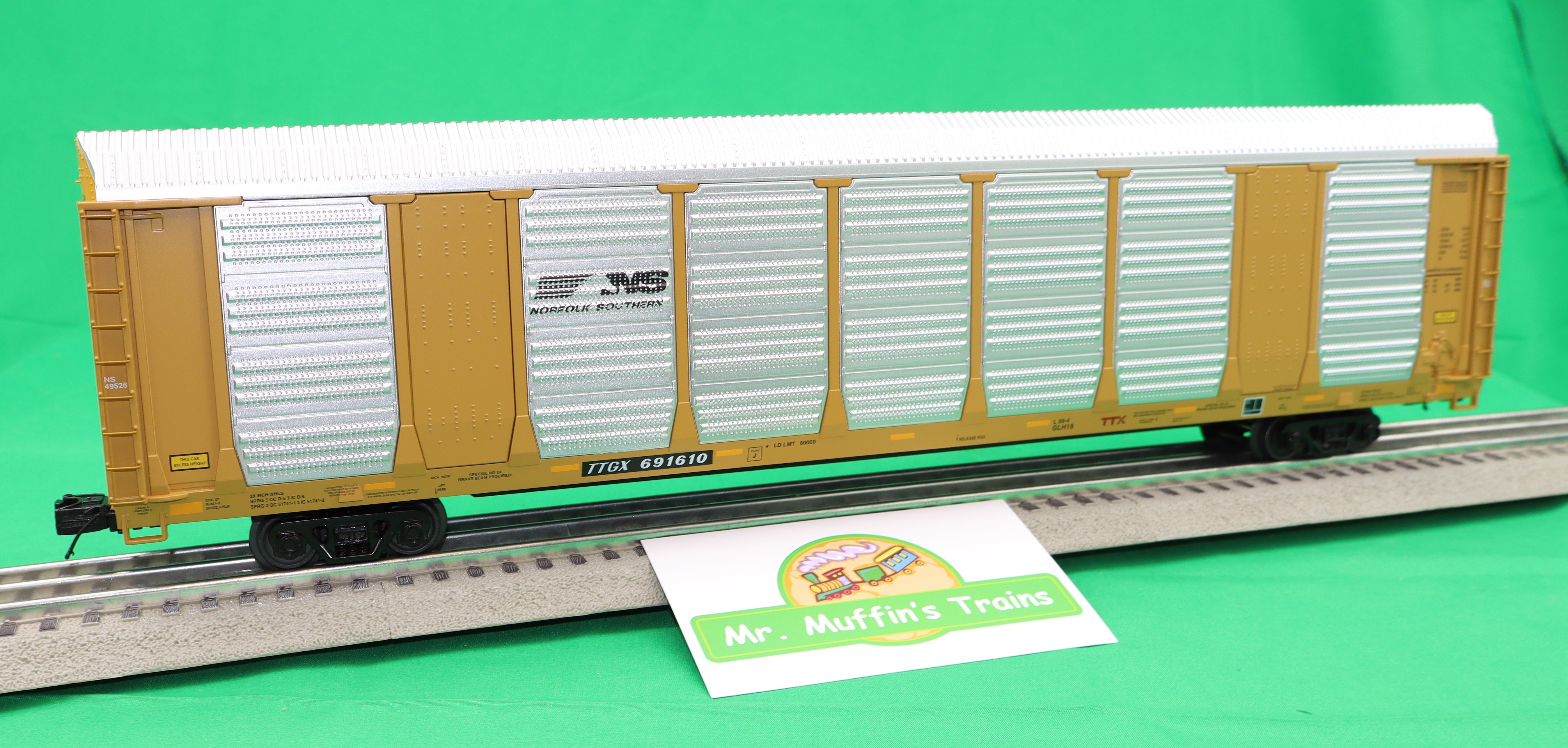 MTH 20-95817 - Premier - Corrugated Auto Carrier "Norfolk Southern"