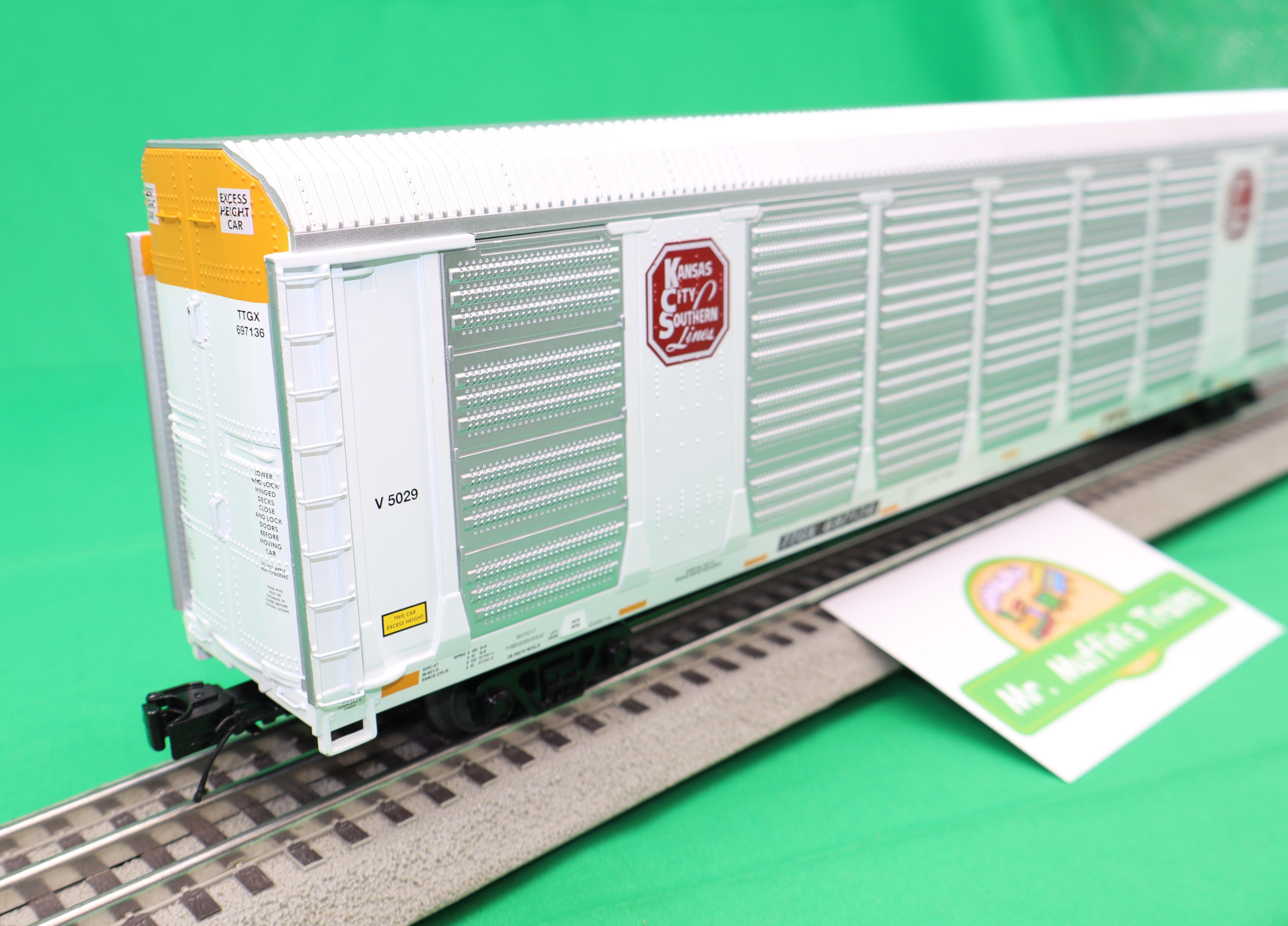 MTH 20-95820 - Premier - Corrugated Auto Carrier "Kansas City Southern"