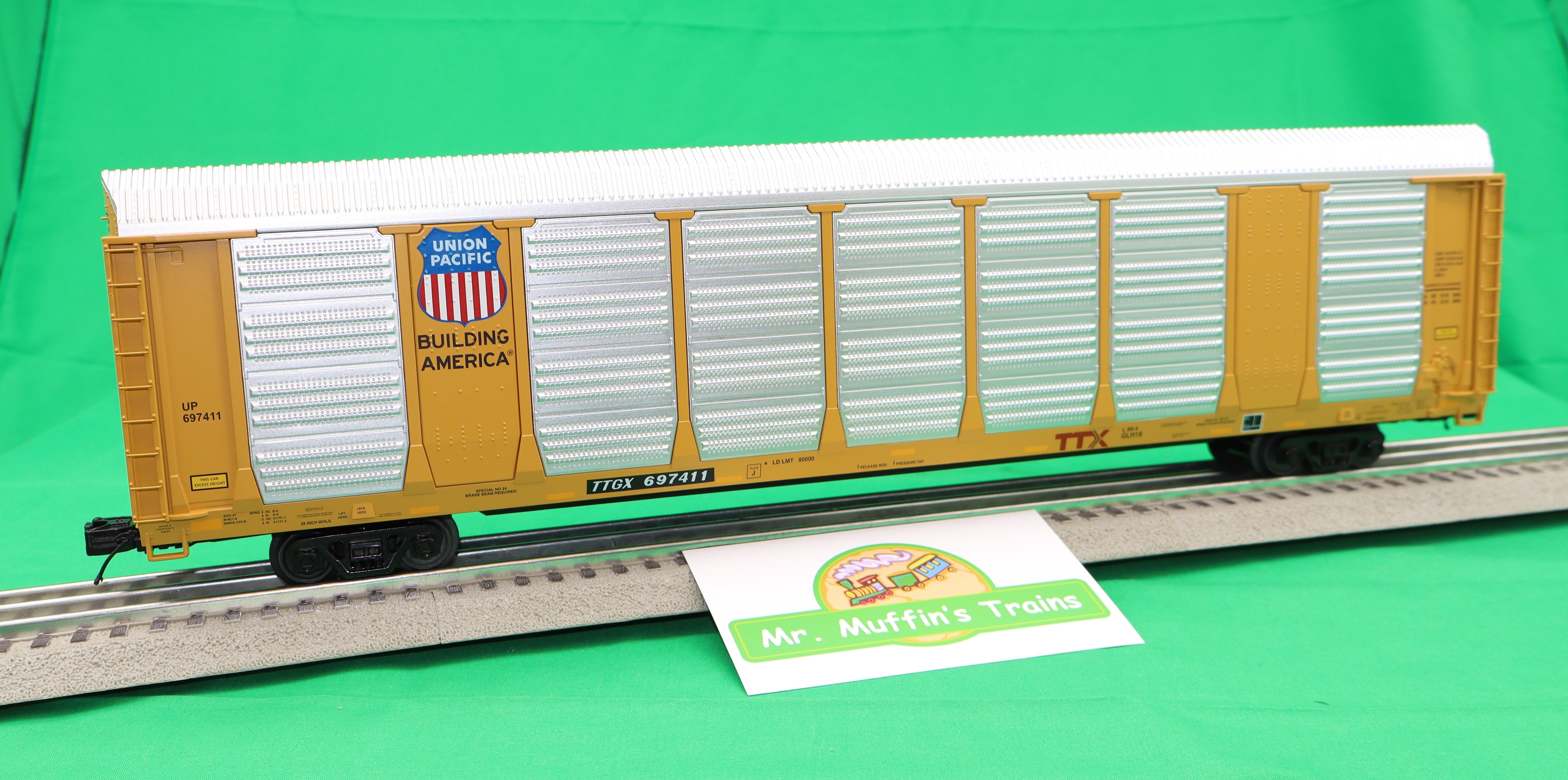 MTH 20-95821 - Premier - Corrugated Auto Carrier "Union Pacific"