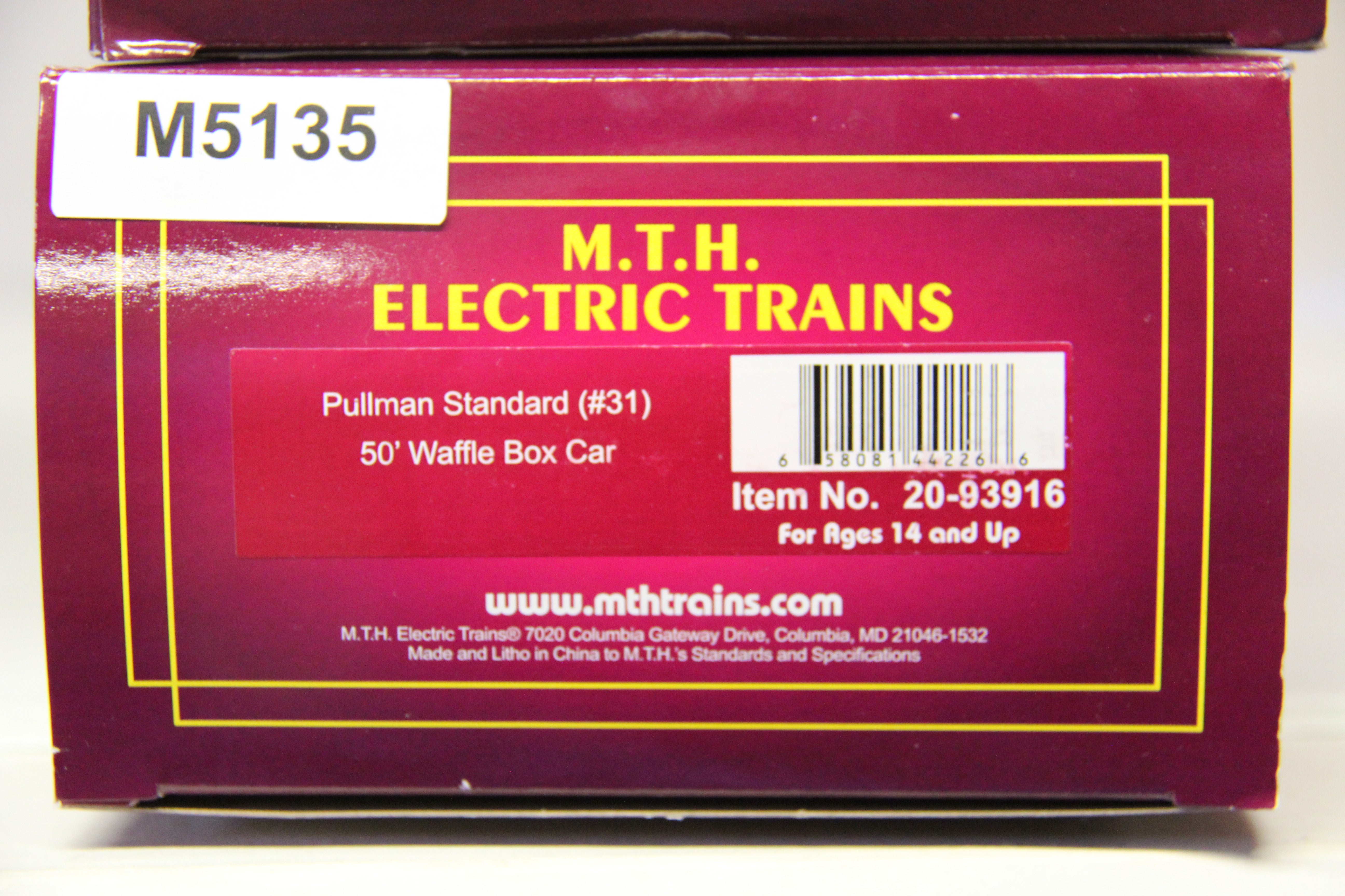 MTH 20-93916 Pullman Standard 50' Waffle Box Car-Second hand-M5135