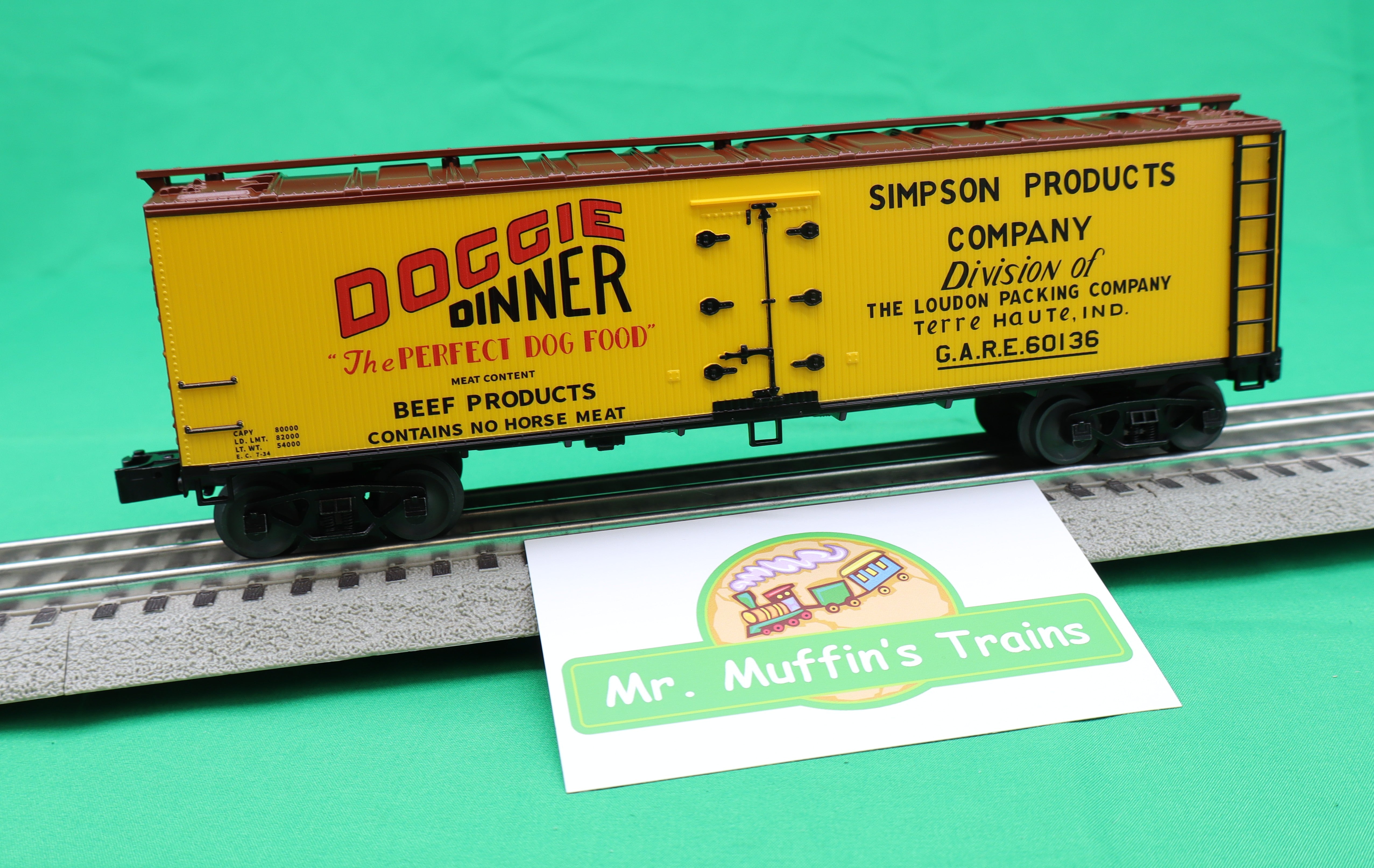 Lionel 2642011 - Woodside Reefer Car "Doggie Dinner" #60128